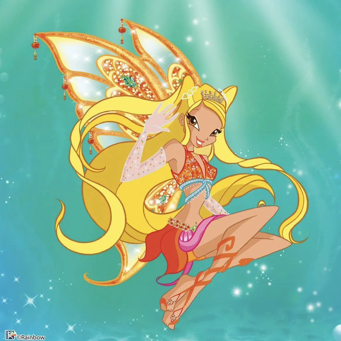 Question for all POC Winx Club fans: How do you feel about Stella having a tan when she's in her Enchantix form? This picture is official and completely unedited, the colors are