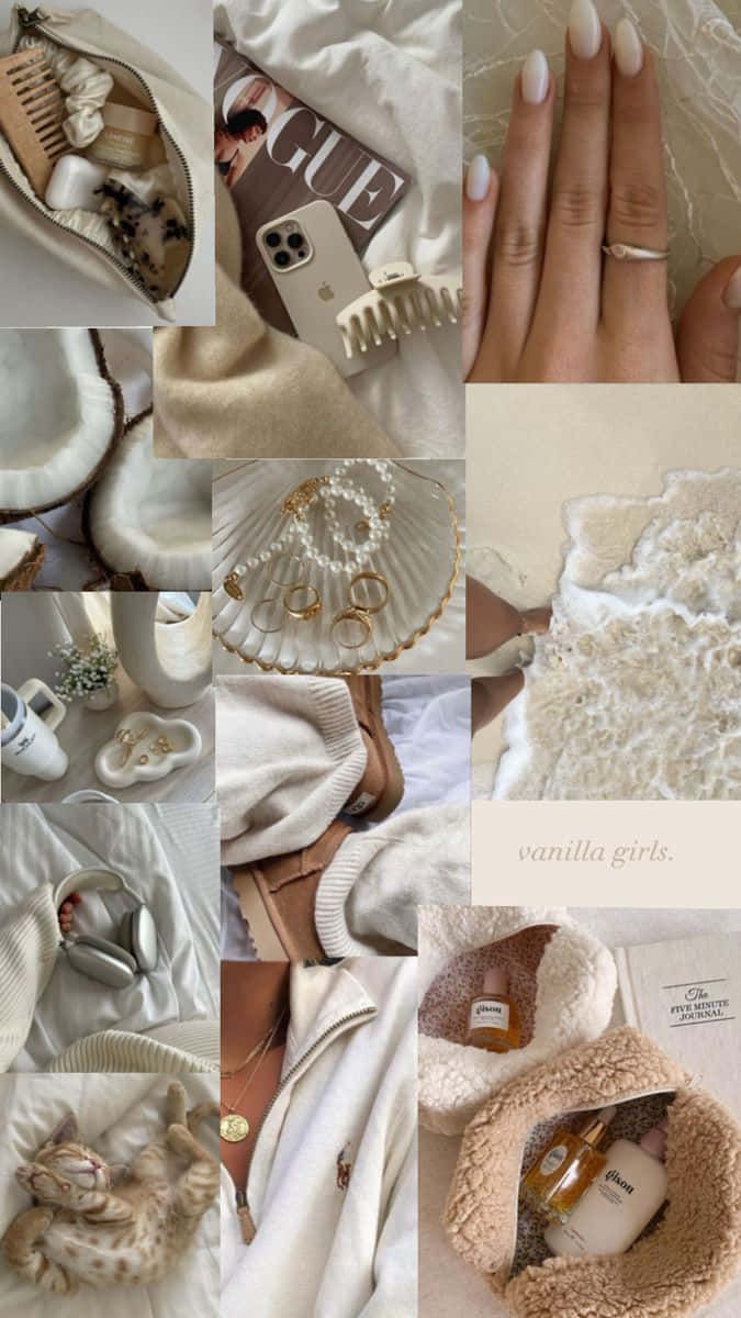Download Vanilla Girl Aesthetic Collage Wallpaper