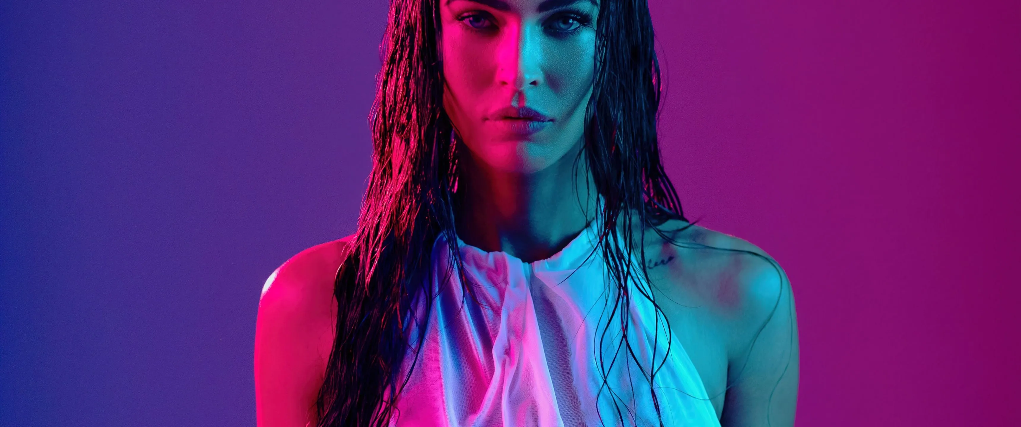 Megan Fox Wallpaper 4K, 2021, Portrait, Neon