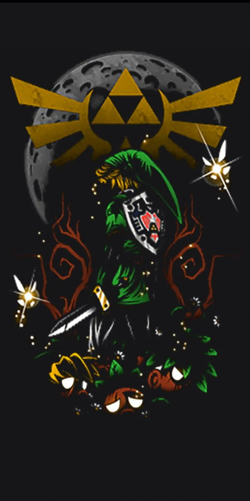 Link, deku, legend of zelda, nintendo, HD phone wallpaper