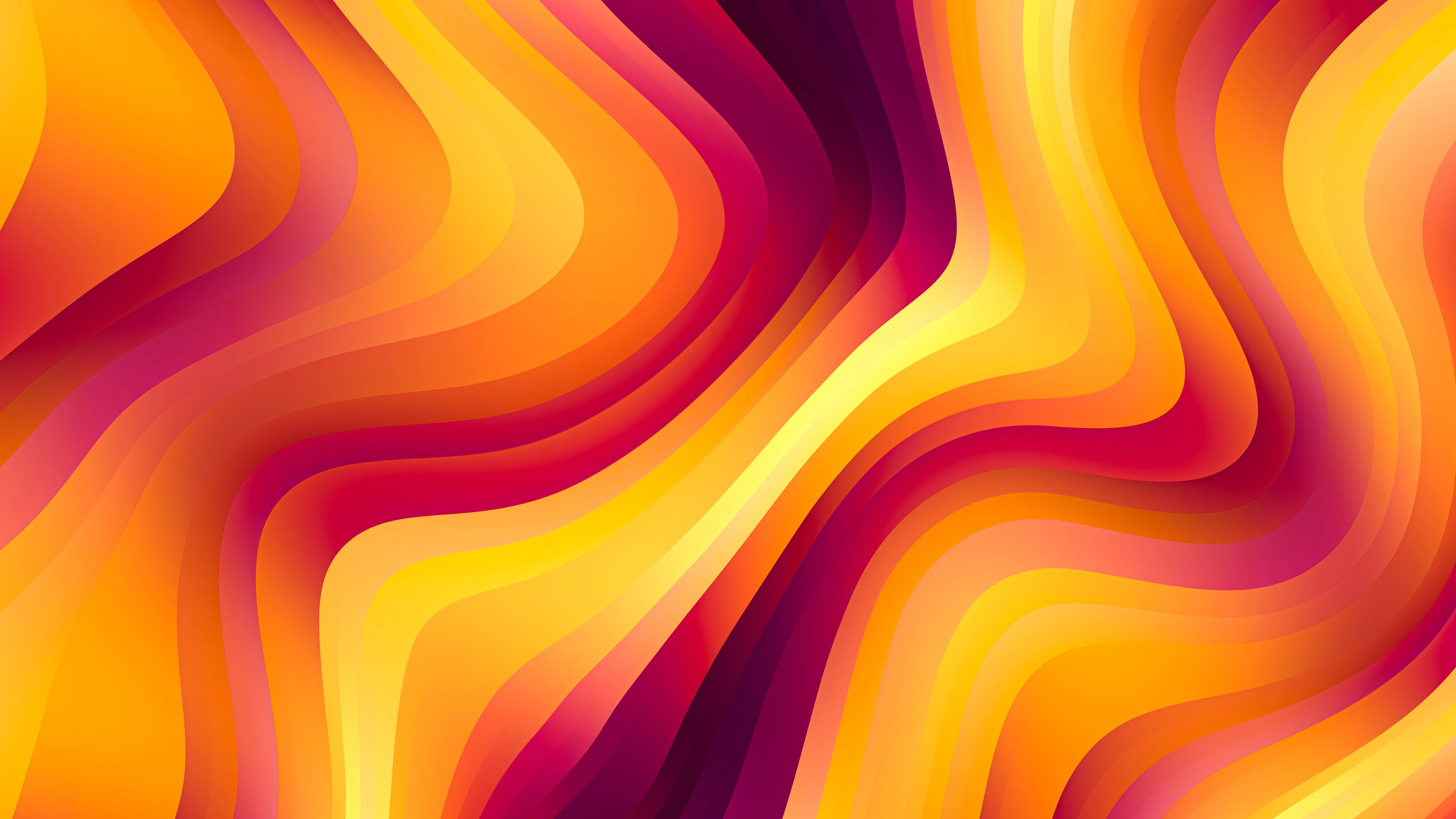 4K, Digital Art, Minimalism, Digital, Orange, HD Wallpaper