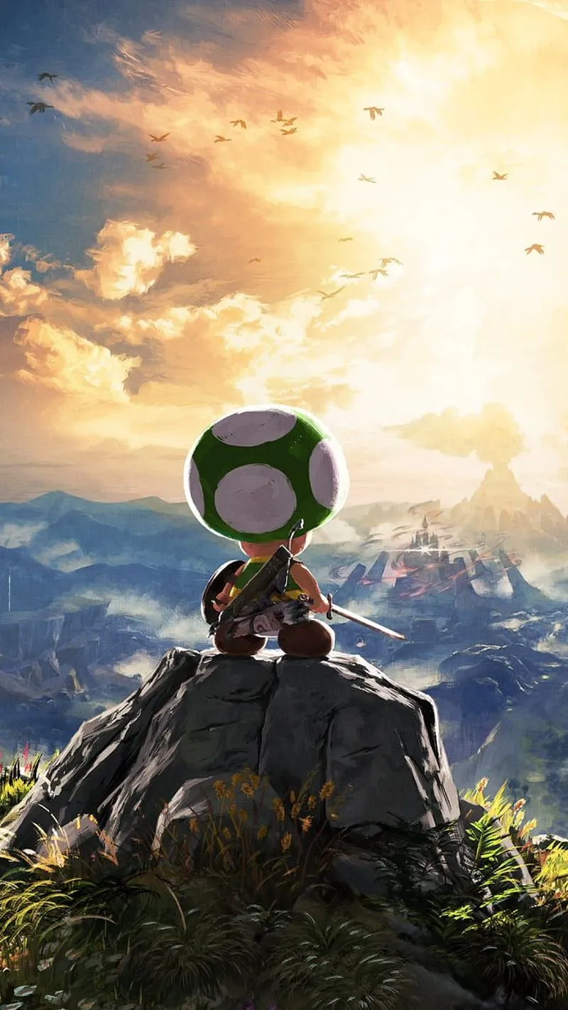 My Nintendo smartphone ! Toad + The Legend of Zelda: Breath of the Wild. Can you share yours?: casualnintendo, HD phone wallpaper