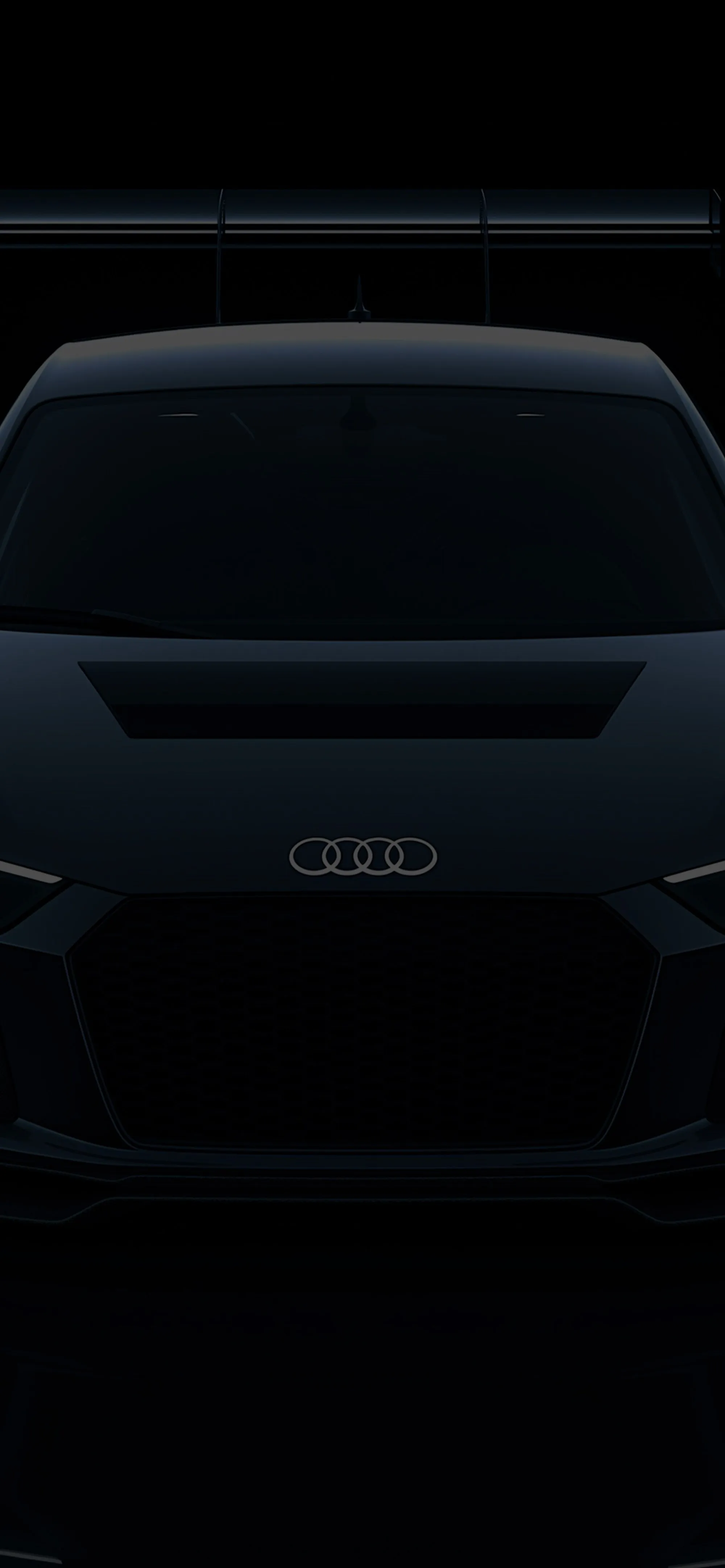 Dark Audi Front View Dark Minimalist Car Wallpaper HD iPhone