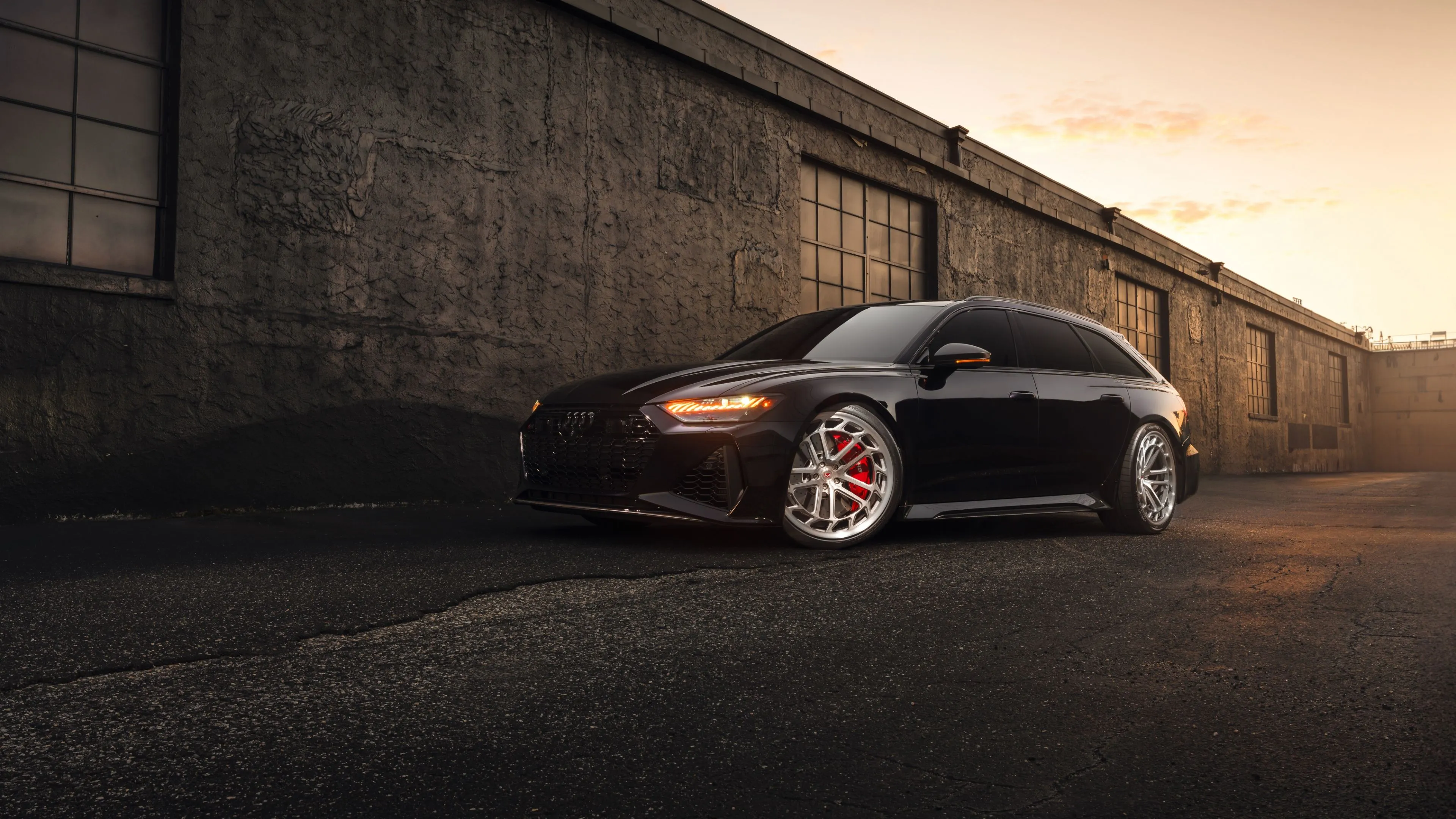 Audi RS6 Wallpaper 4K, Custom tuning, Black cars
