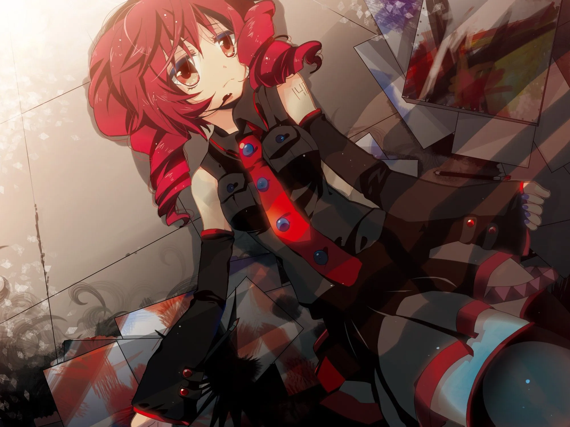 Kasane Teto HD: Vibrant Utau Anime Wallpaperx1500