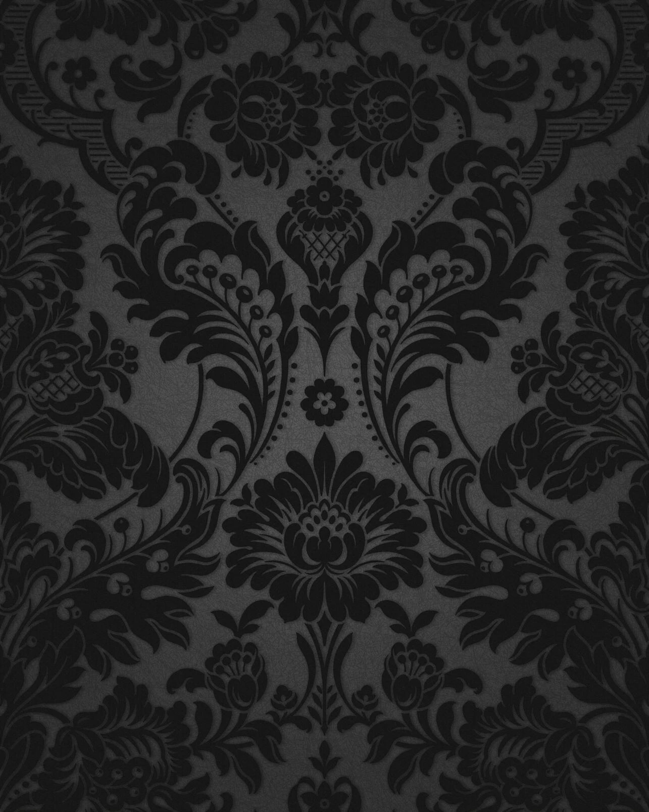 Gothic Damask Noir Wallpaper. Black. Graham & Brown
