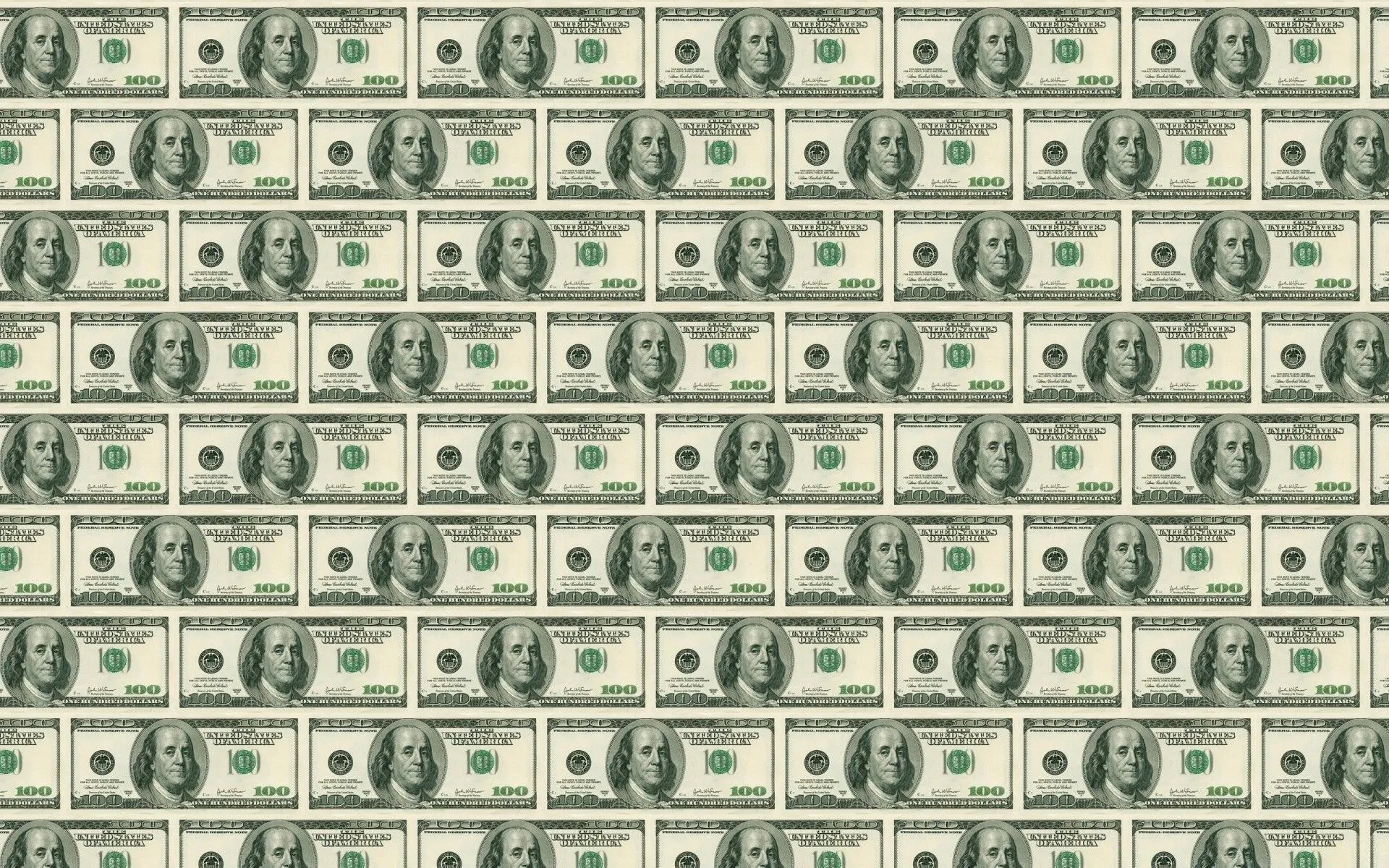 Wallpaper With Hundred Dollar Bills In Large
