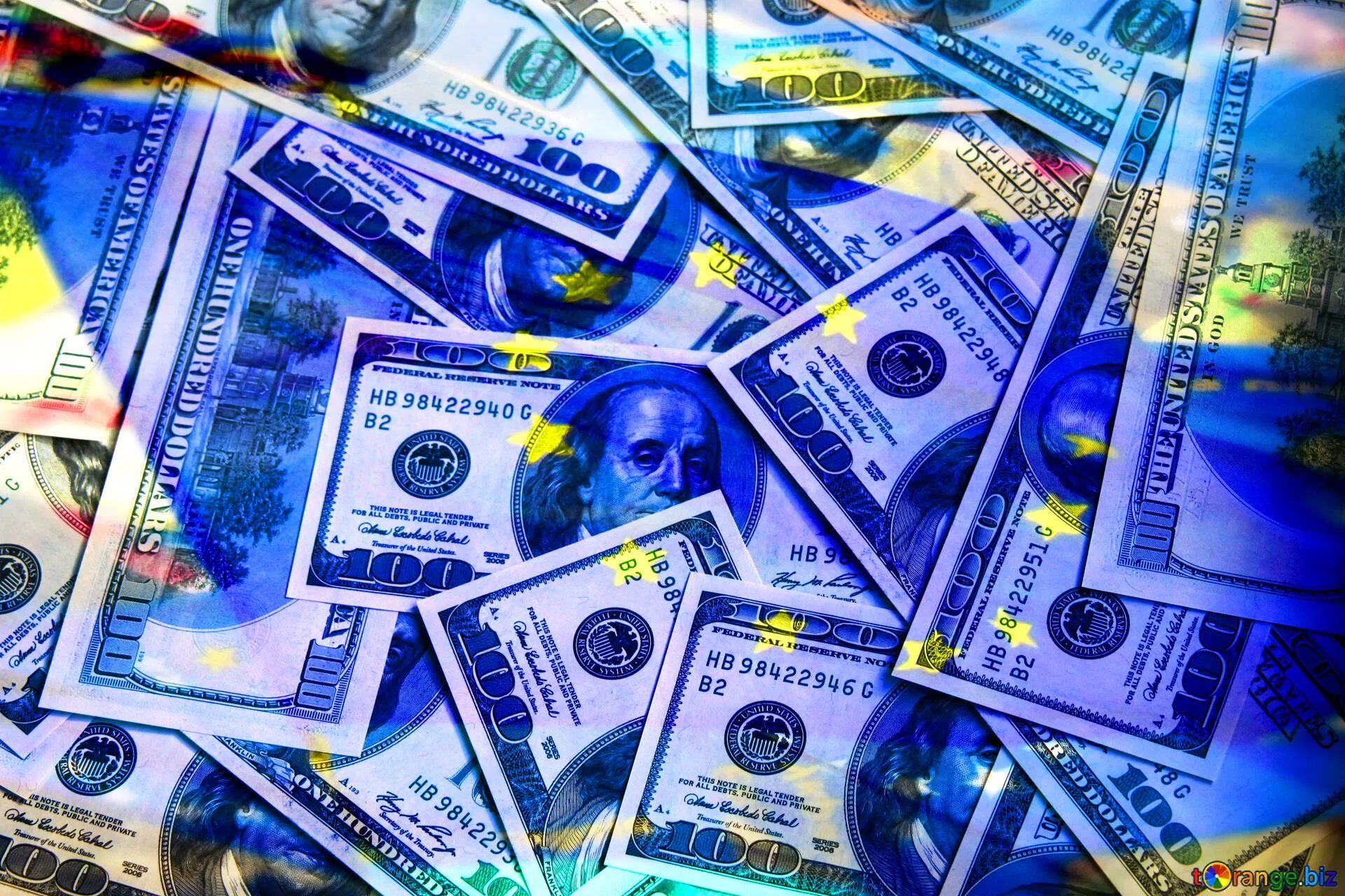 Dollars euro flag background Download free picture №184101
