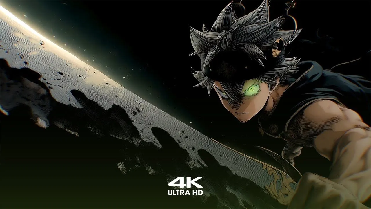 Asta Black Form Epic Power. Black Clover 4K Live Wallpaper & Screensaver