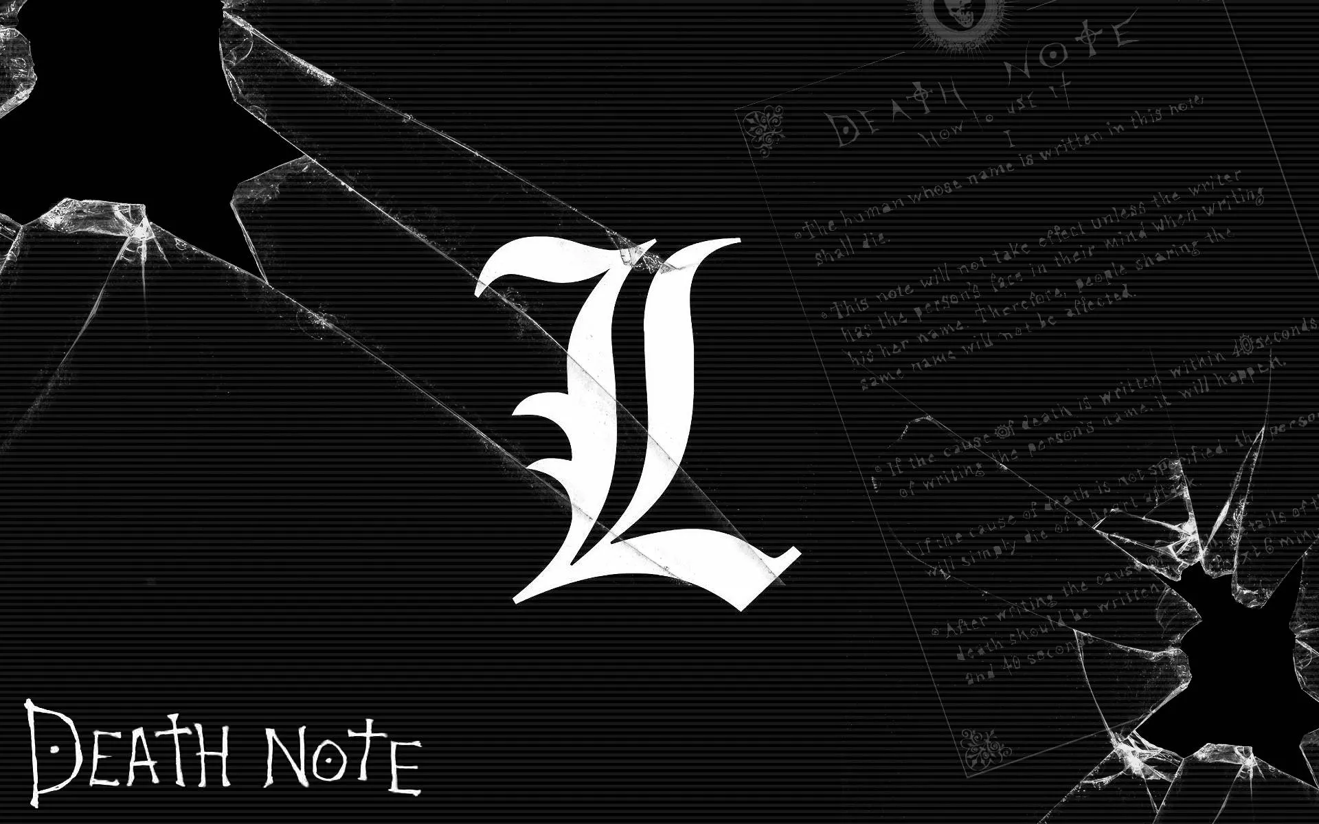 Download Death Note Letter L Wallpaper
