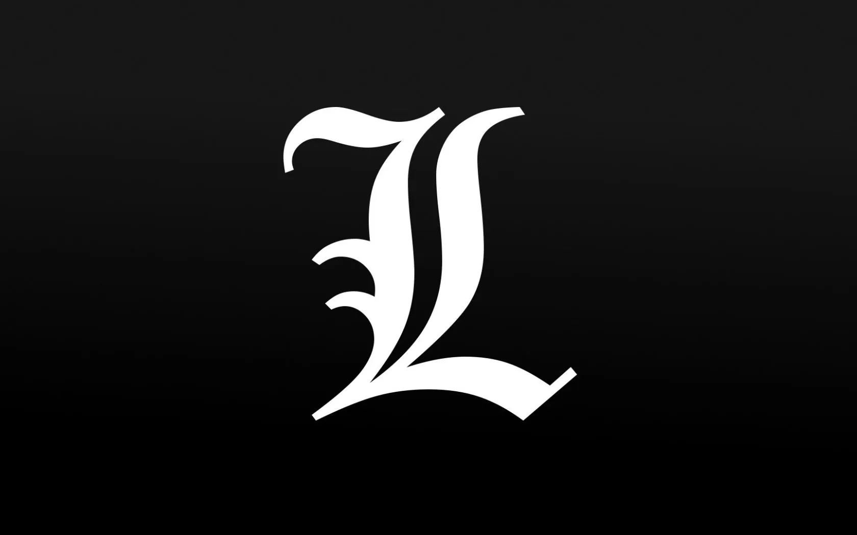 The symbol of the anime Death Note, black background Desktop wallpaper 1680x1050