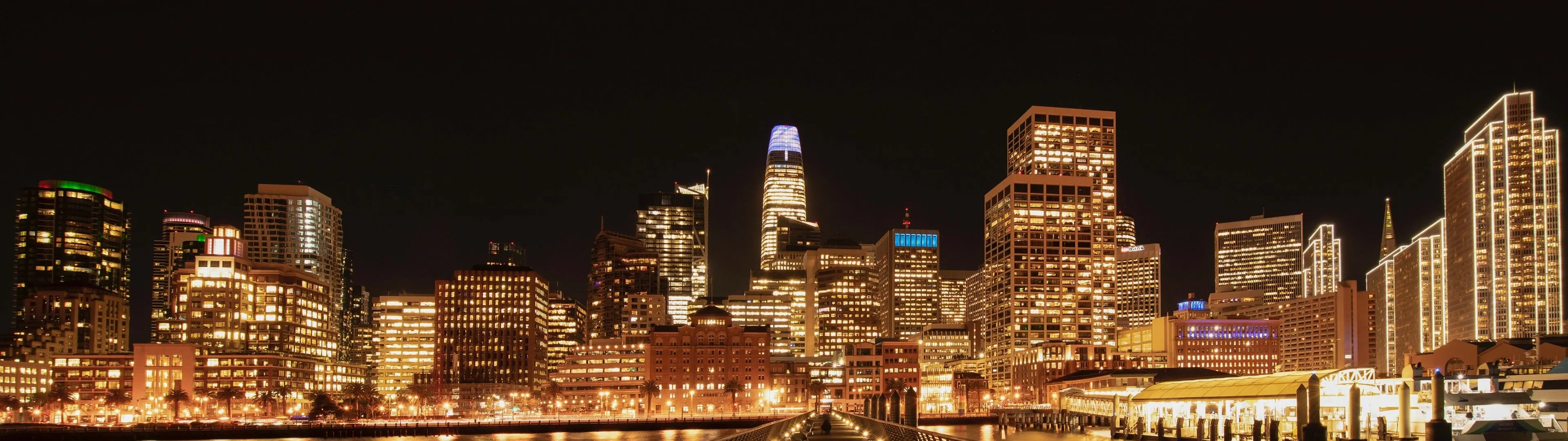 San Francisco City Wallpaper 4K, Cityscape, Black background