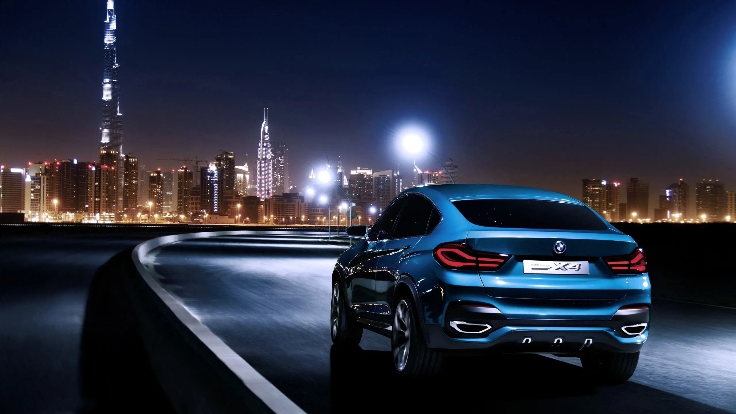 Wallpaper Red Bmw Car on Road During Night Time, Background Free Image