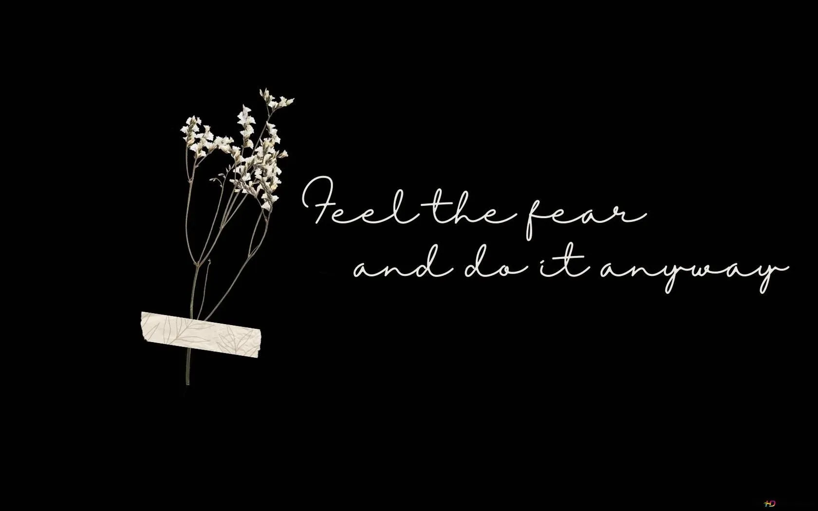 Minimalist design for Laptop, Desktop the Fear and do it anyway HD wallpaper download