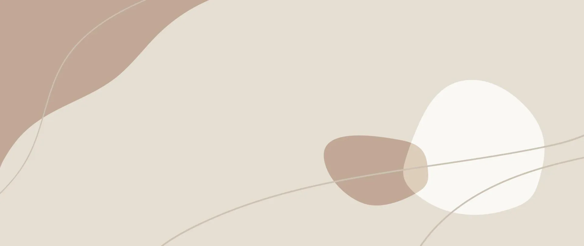 Minimal abstract background vector illustration. Soft earth tone pastel color organic shape with curve line art. Design for decoration, card, wall art, print, poster, home decor, cover, wallpaper. Vector Art