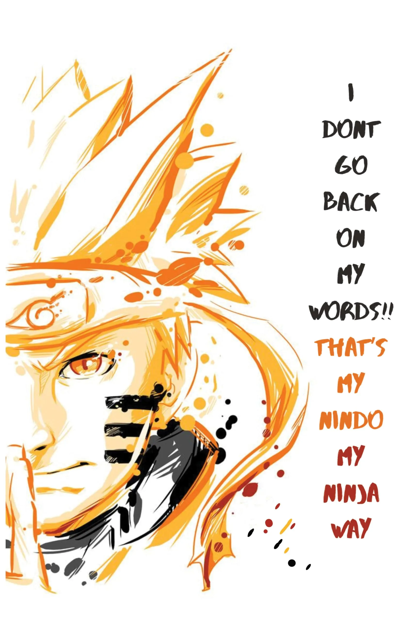 Gatmos Inspirational Quotes poster for Wall Naruto Uzumaki from Anime Series Naruto Shippuden x 18 Inch (12 x 18 Inch), Amazon.in: Home & Kitchen