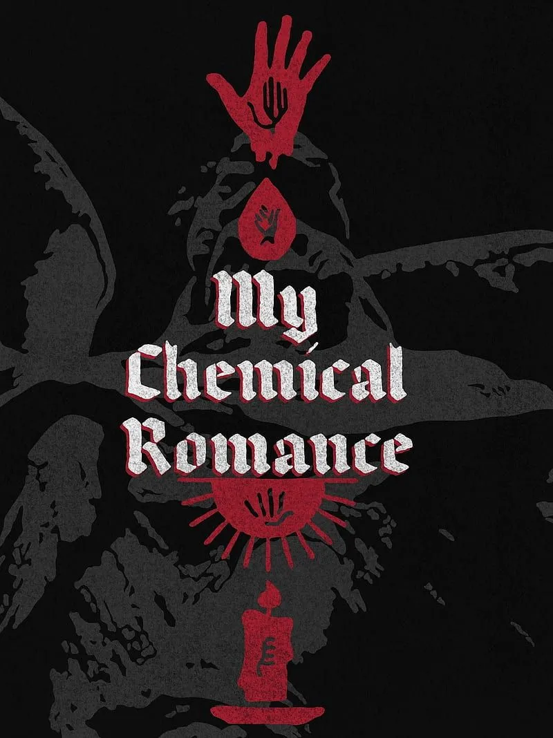 MCR, black, emo, mcrreunion, my chem, my chemical romance, red, HD phone wallpaper
