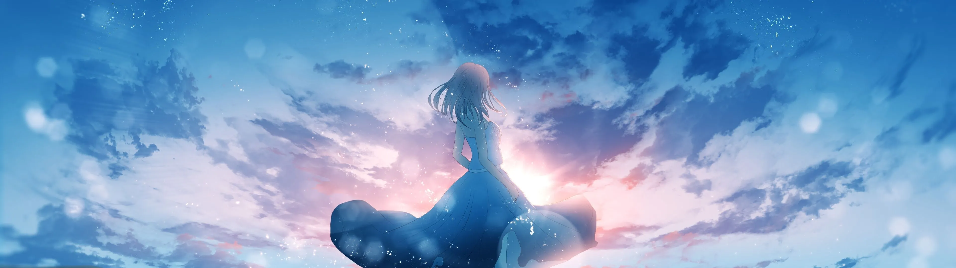 Anime girl Wallpaper 4K, Aesthetic, Dream, Happy girl