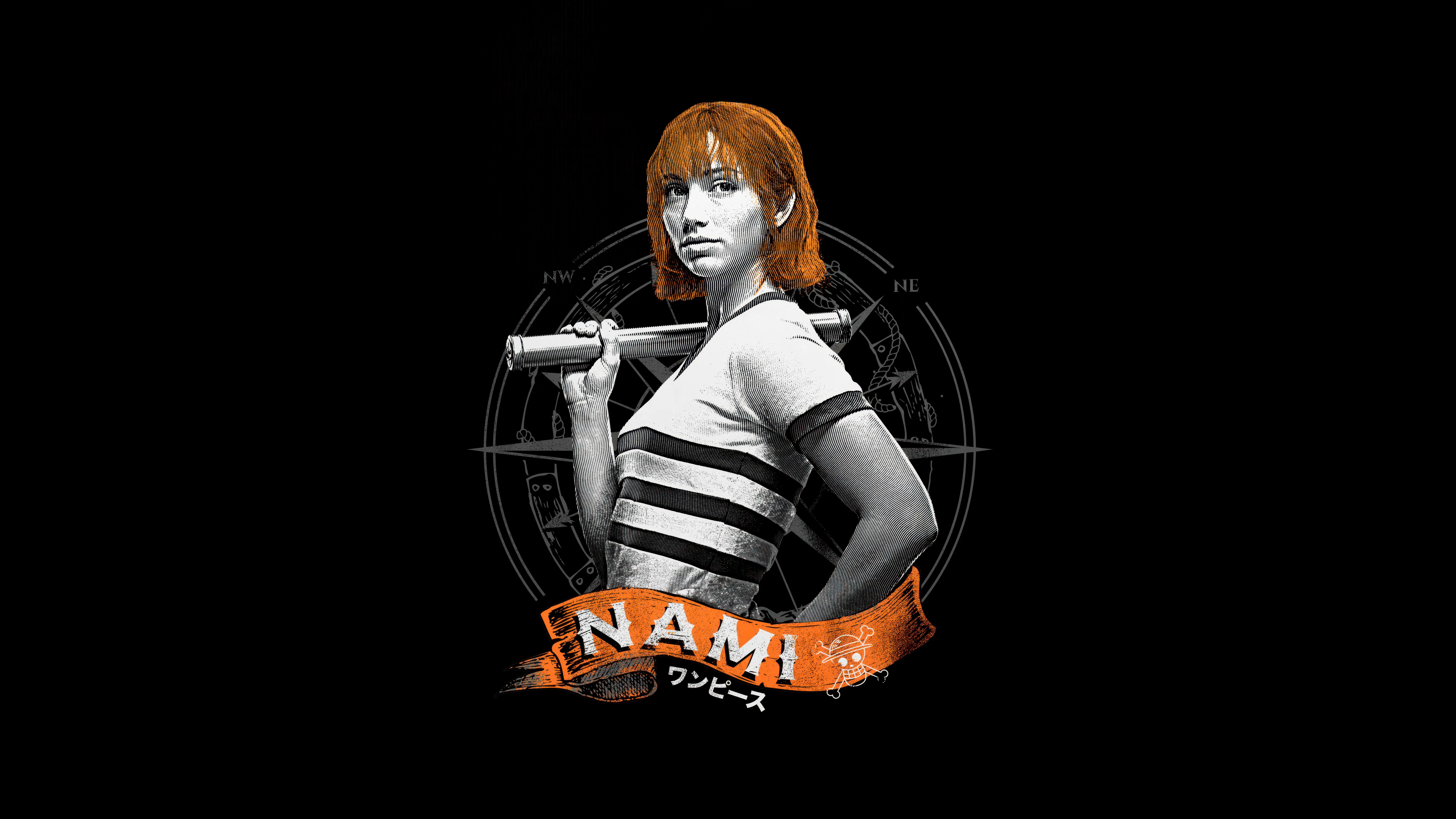 Emily Rudd as Nami Wallpaper 4K, One Piece, Netflix series