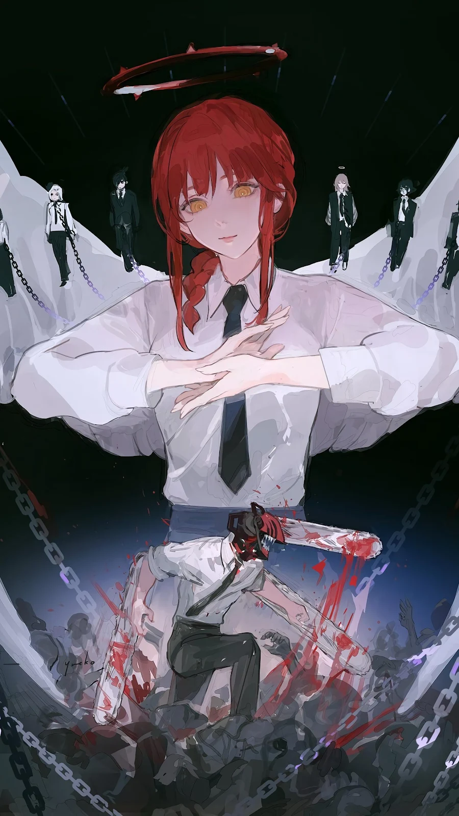 Anime Girls, Anime, Chainsaw Man, Makima (Chainsaw Man), Redhead Full HD Phone Wallpaper