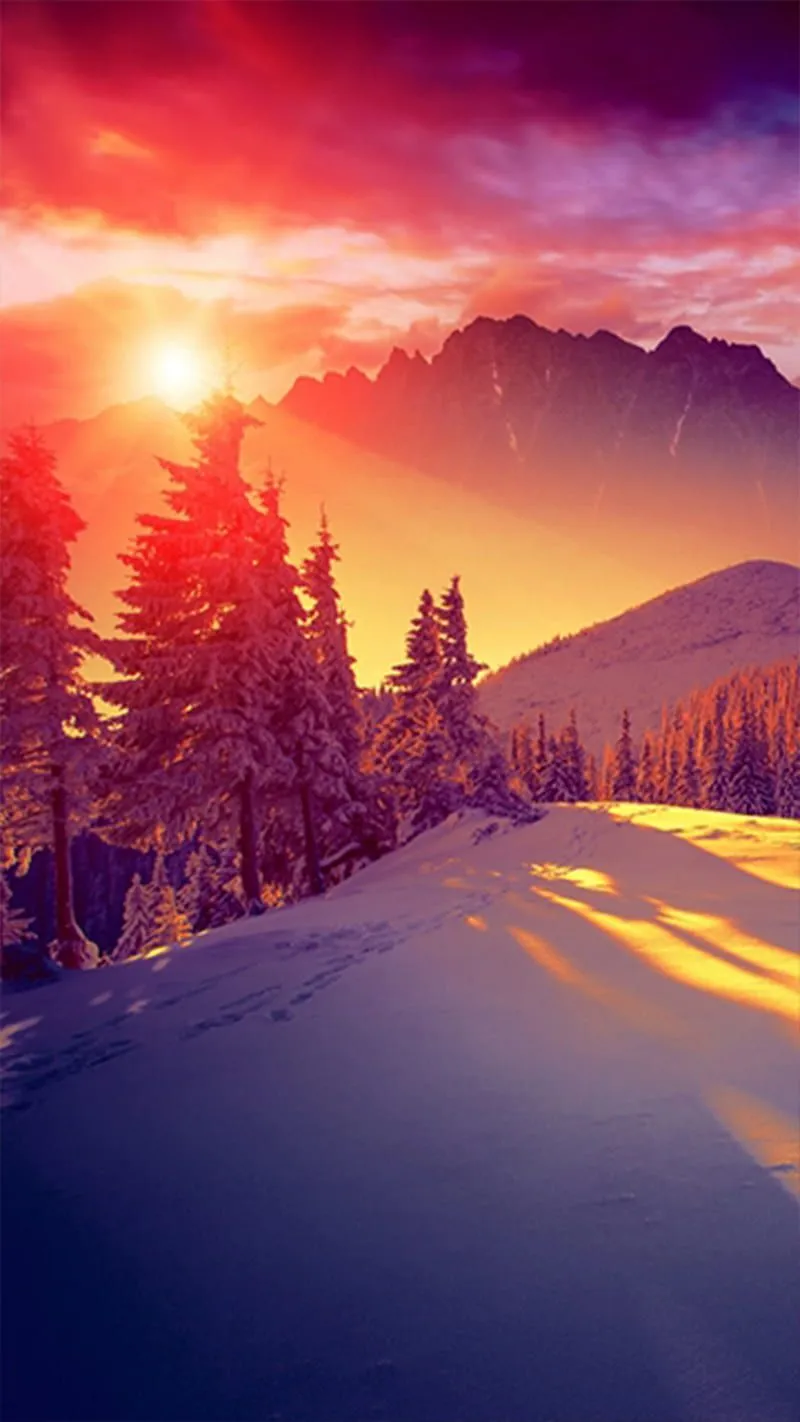 Beautiful Sunset, mountain, sun, HD phone wallpaper
