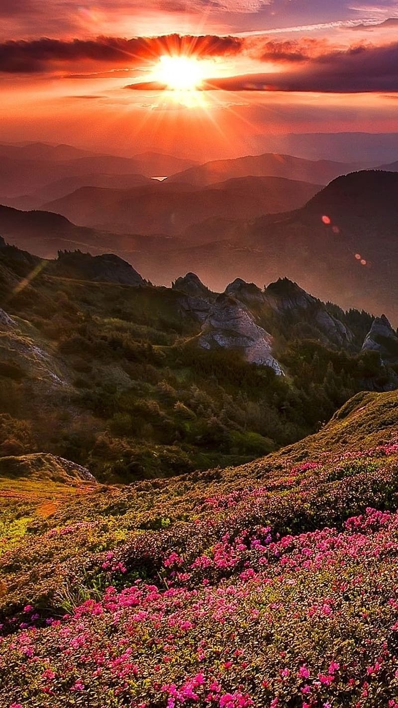 Beautiful Mountain, Beautiful Mountain Sunset, HD phone wallpaper