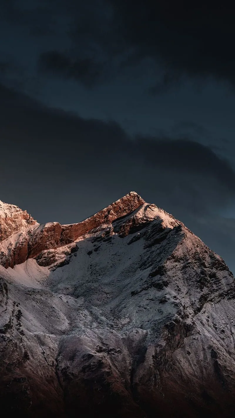 Shining peak, mountain, sunset. Nature iphone, Sunset, Background phone, Dark Mountain, HD phone wallpaper