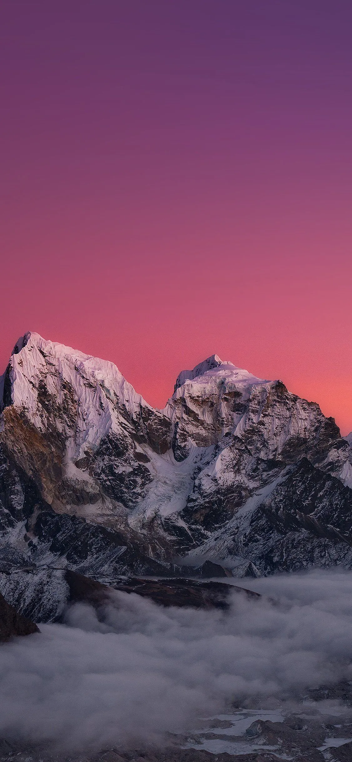 Himalaya Sunset Mountain Art iPhone Wallpaper