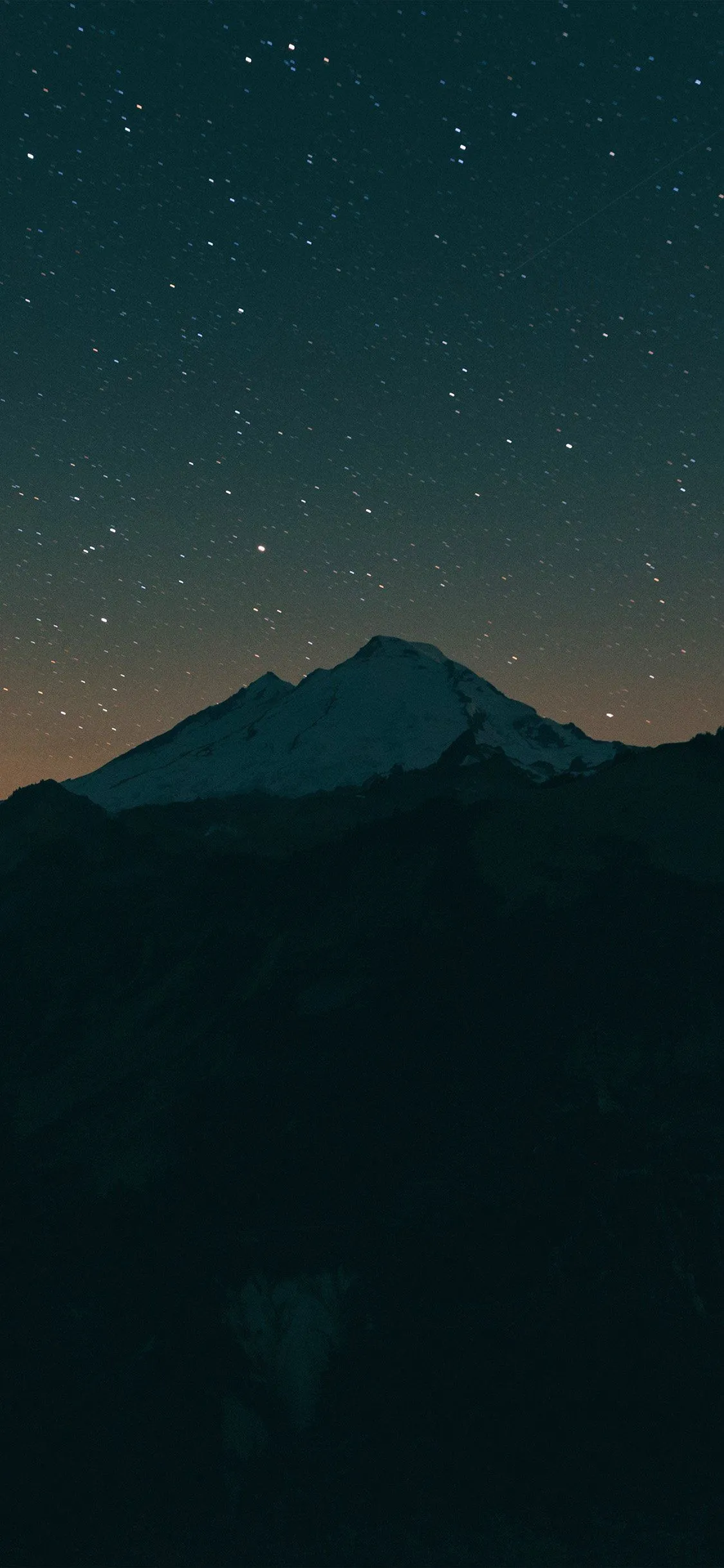 Sunset Mountain Night Sky Nature iPhone Wallpaper