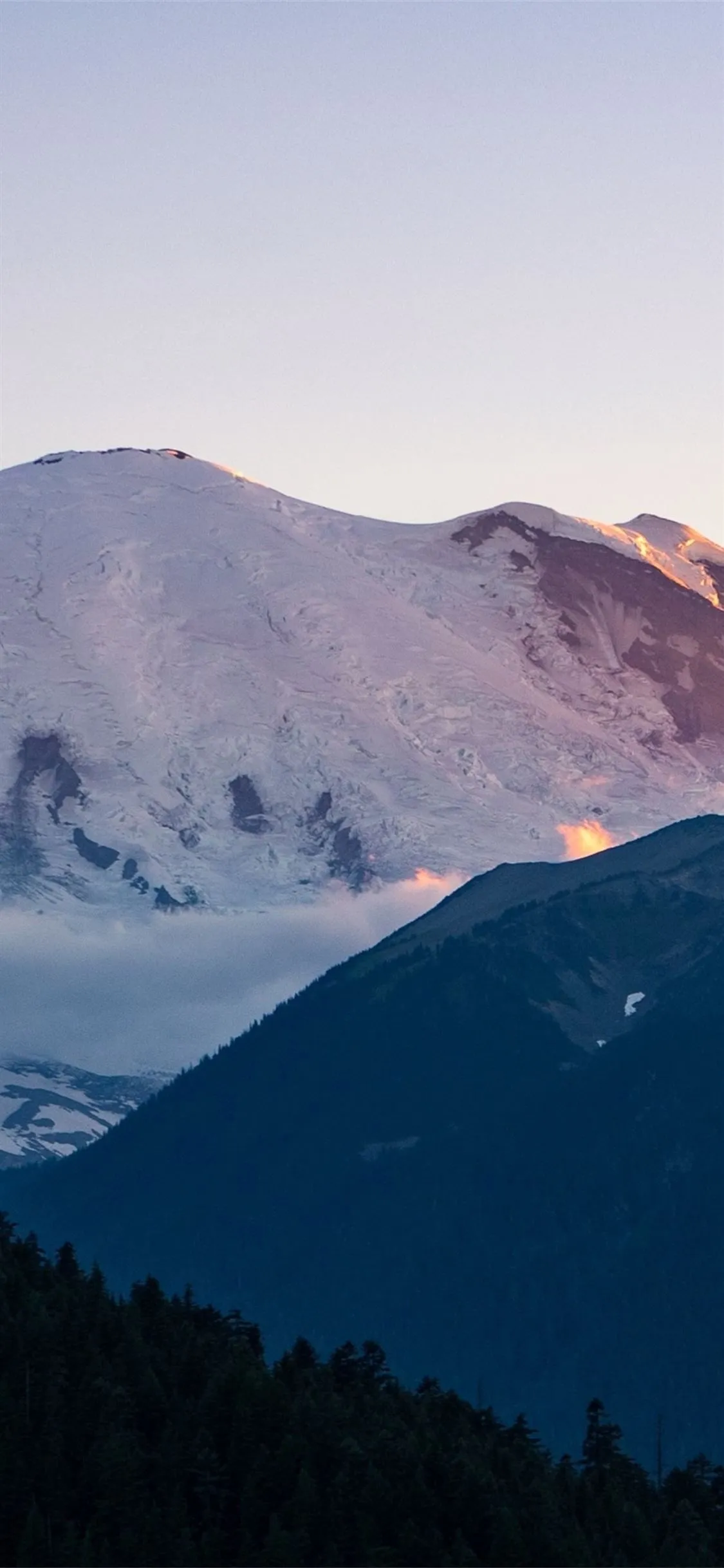glacier sunset mountains iPhone X Wallpaper Free Download