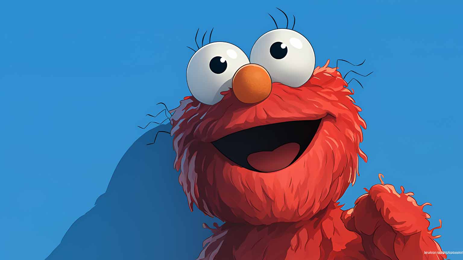 Elmo Happy Monster Desktop Wallpaper 4K Wallpaper Free