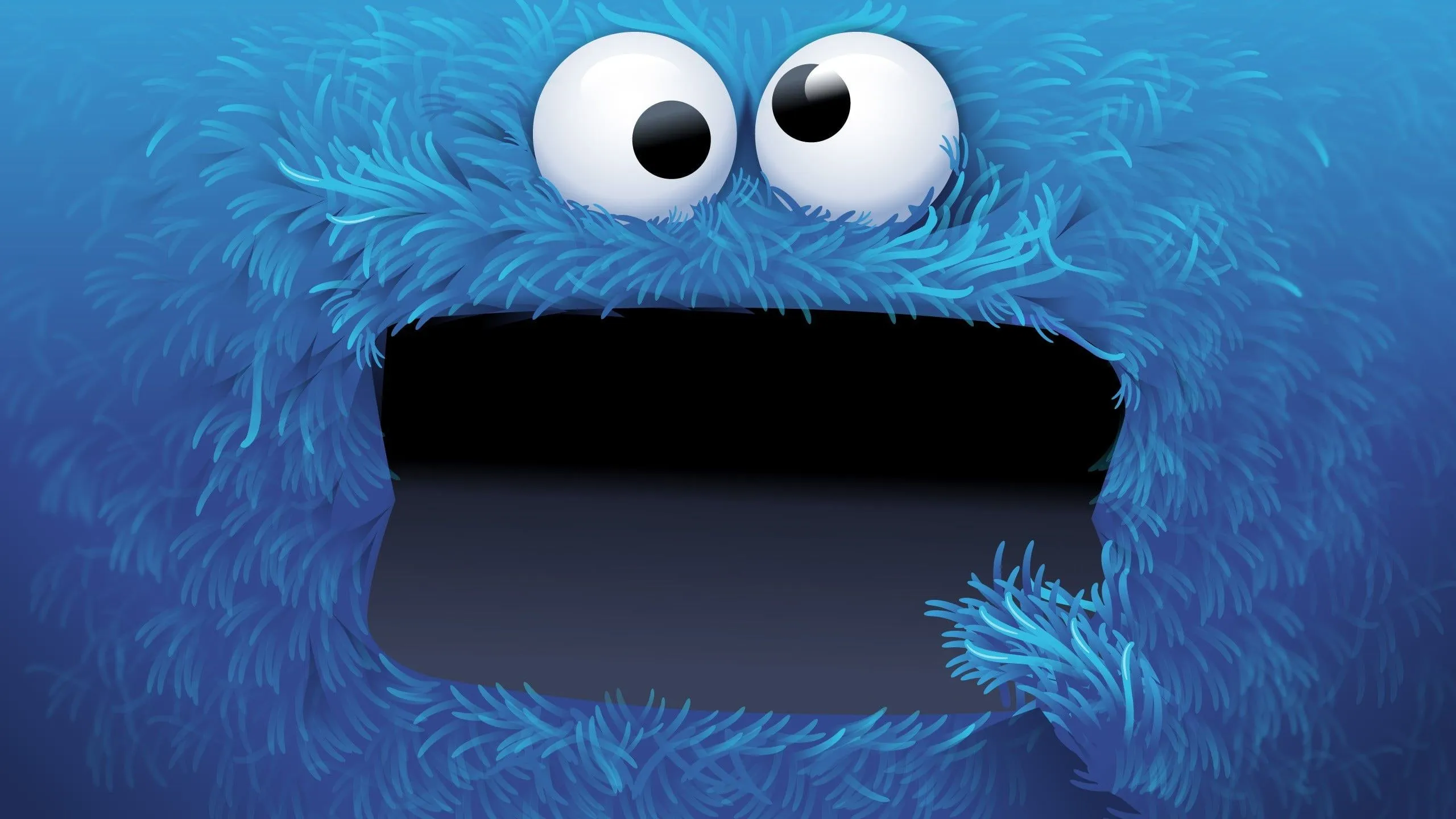 Sesame Street Cookie Monster wallpaper, eyes, Cookie Monster, face, blue HD wallpaper