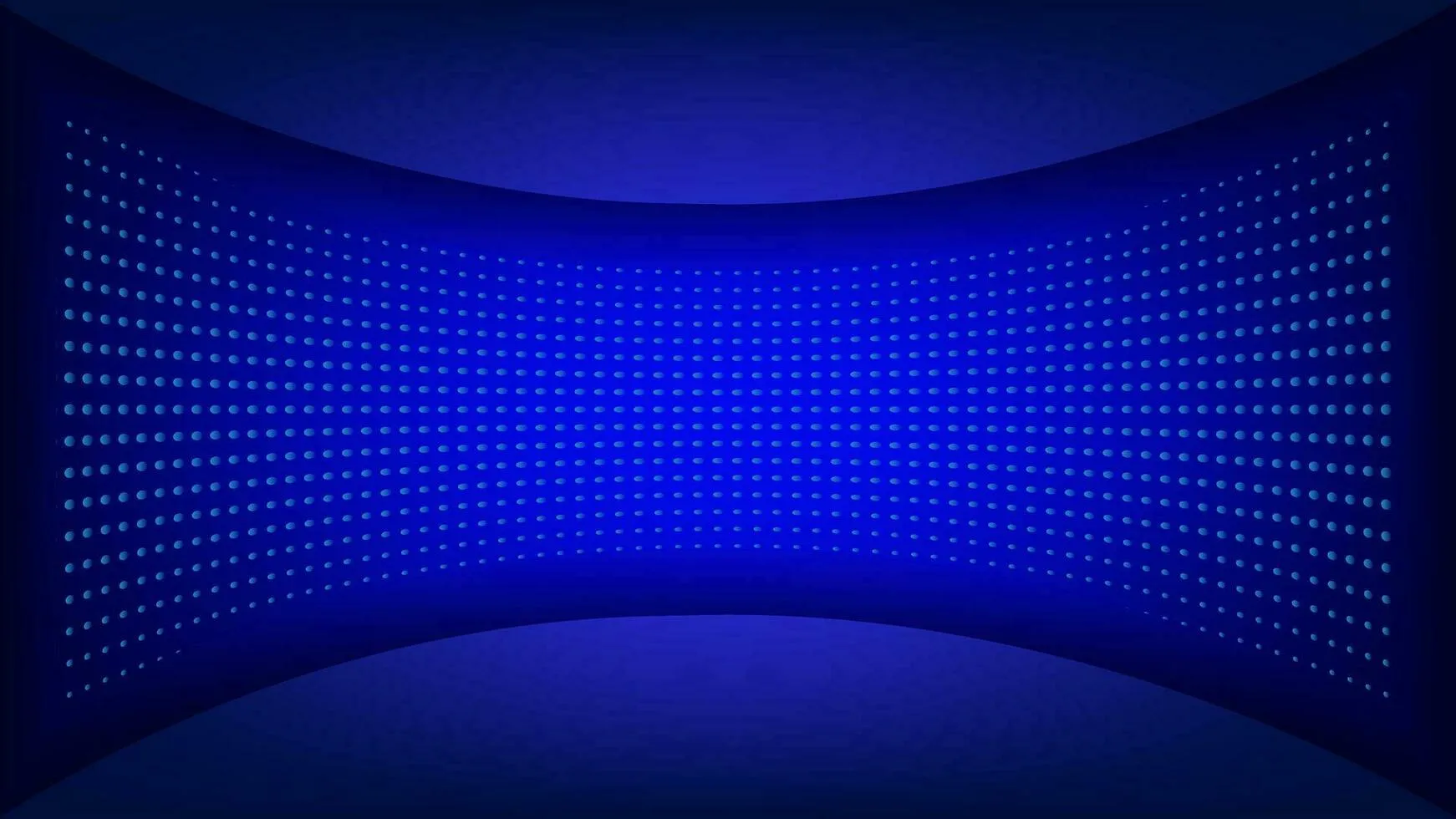 Blue and black desktop background with a curved shape with dot effect, abstract vector wallpaper design