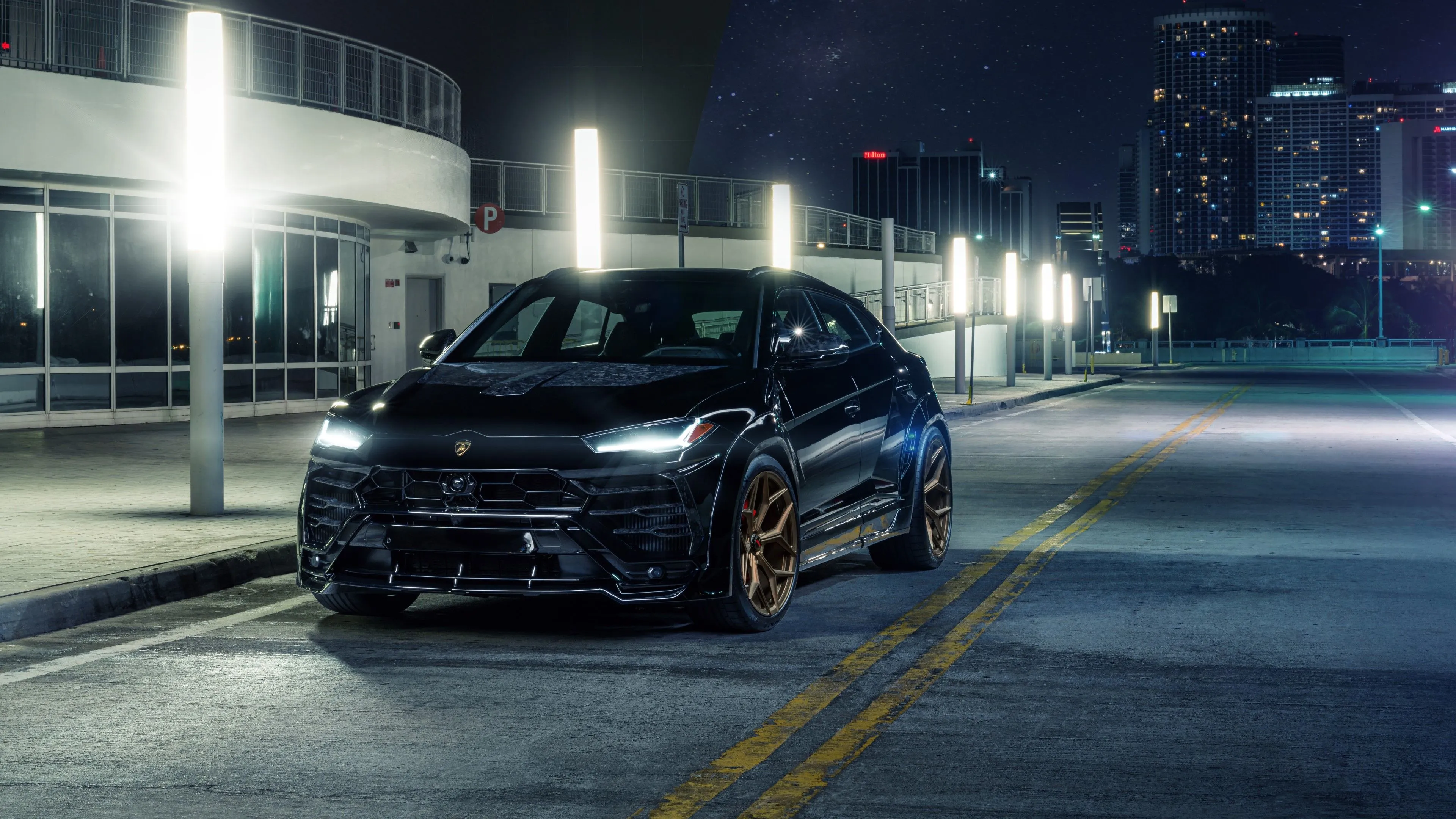 4K Lamborghini Urus Suv At Night, HD Wallpaper