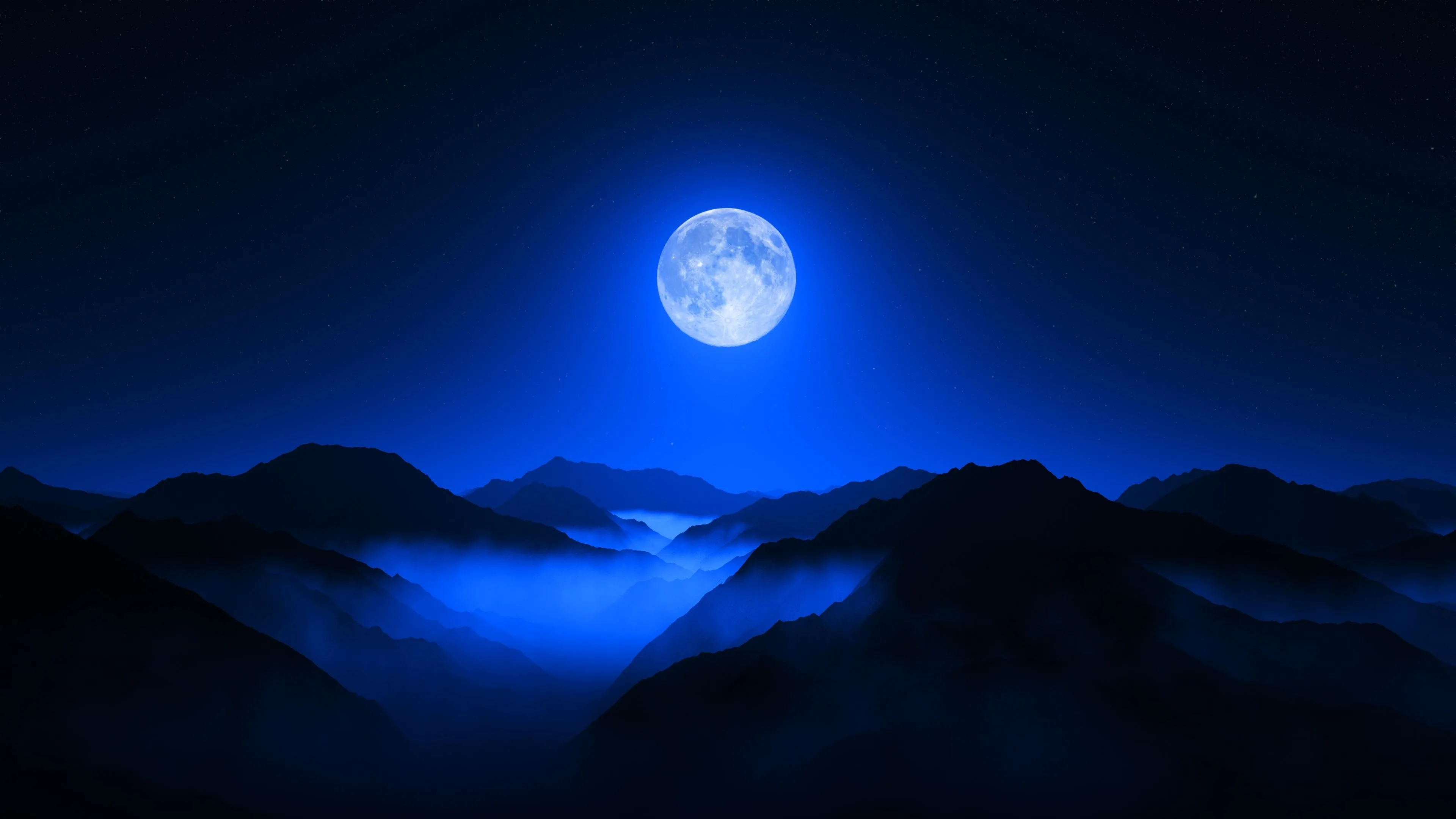 Full Moon over the Valley Wallpaper, HD Nature 4K Wallpaper, Image and Background