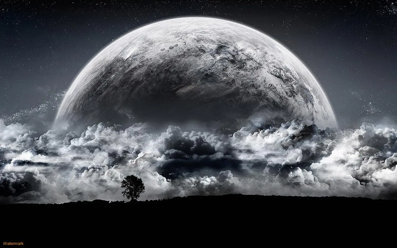 Dark Full Moon Wallpaper HD 17988
