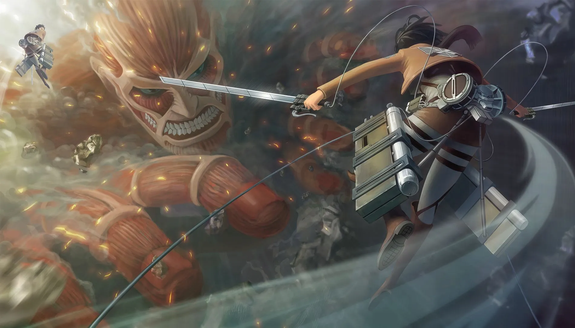 I found a cool Attack on Titan wallpaper and thought I'd share it