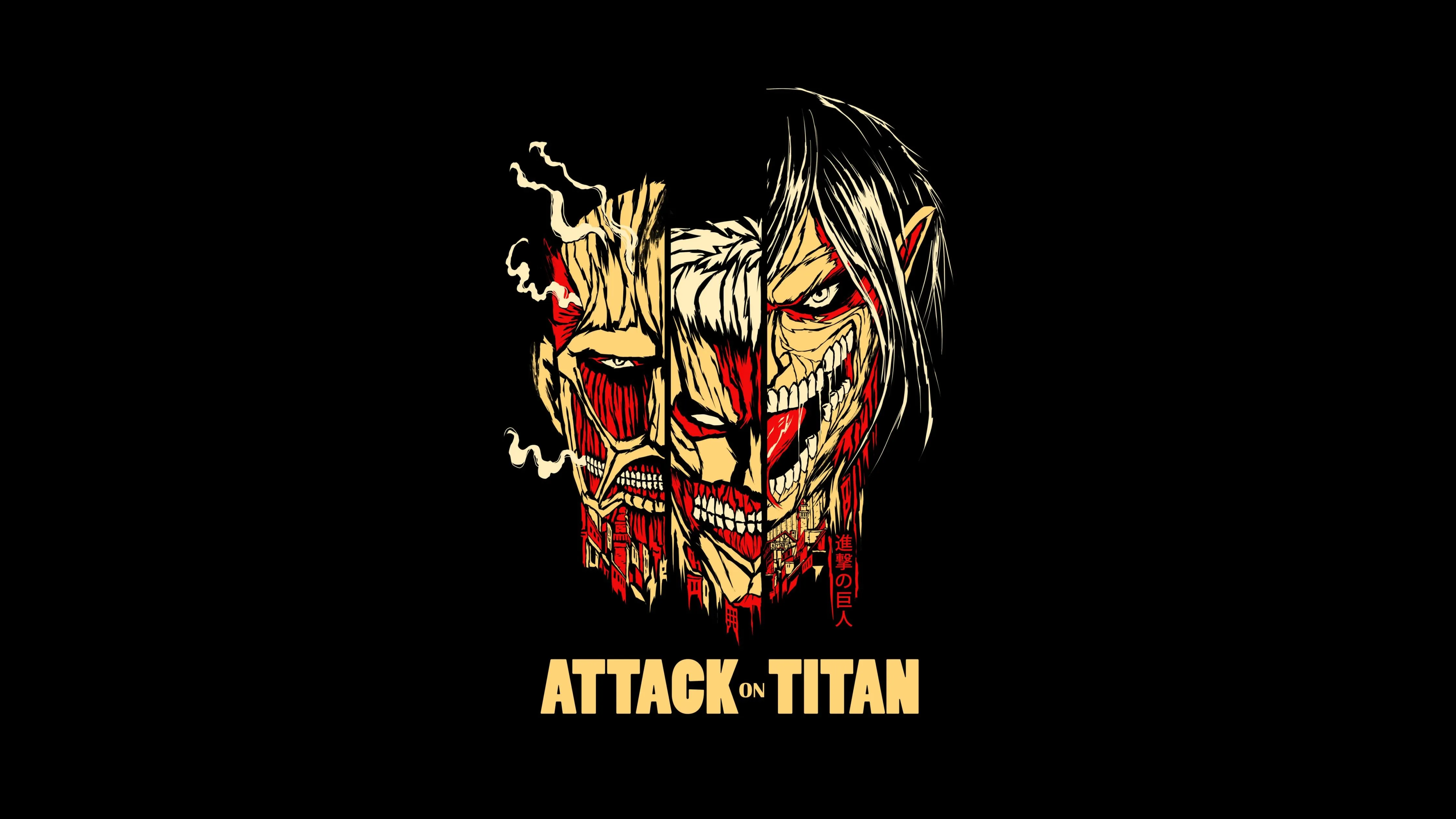 Attack on Titan Wallpaper 4K, AMOLED, Shingeki no Kyojin, 5K