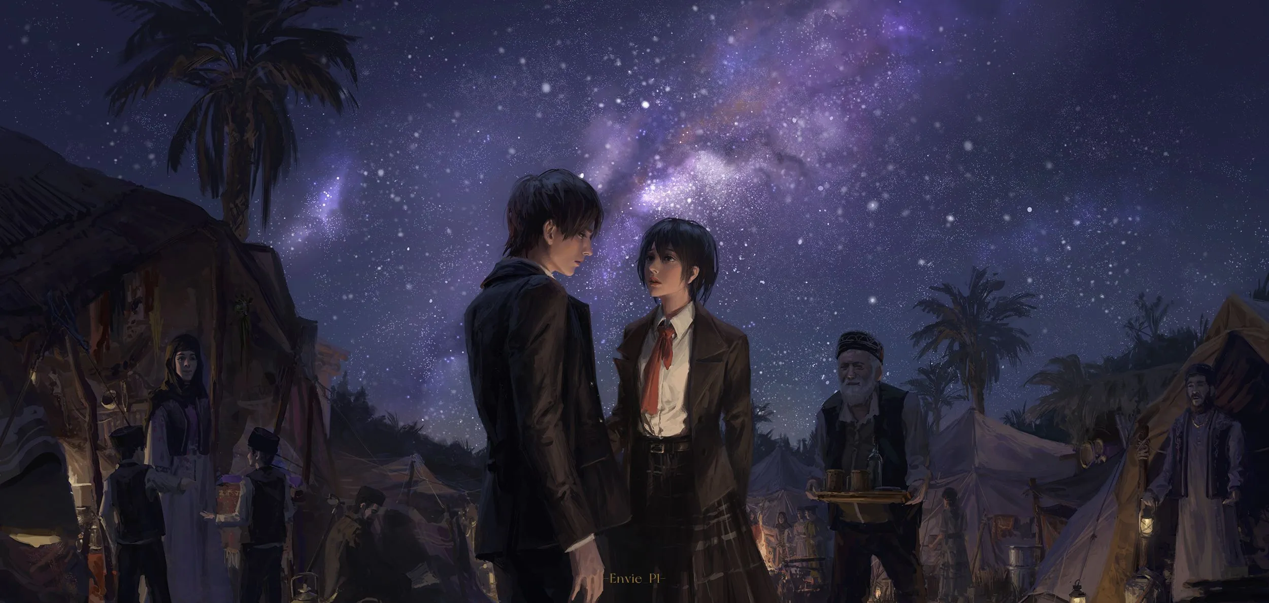 Anime Attack On Titan Couple Wallpaper, HD Anime 4K Wallpaper, Image and Background