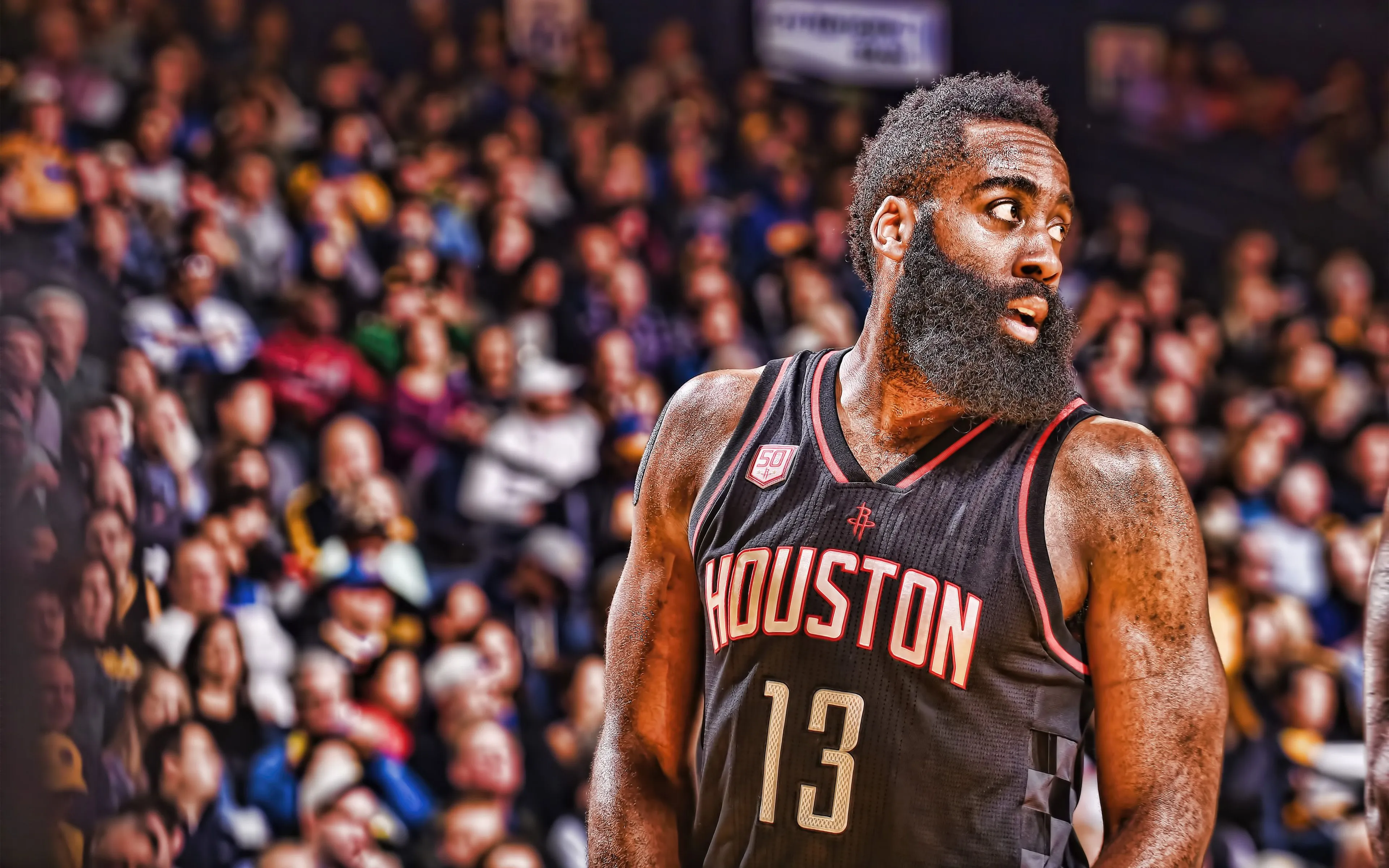 Professional basketball player James Harden Desktop wallpaper 1366x768