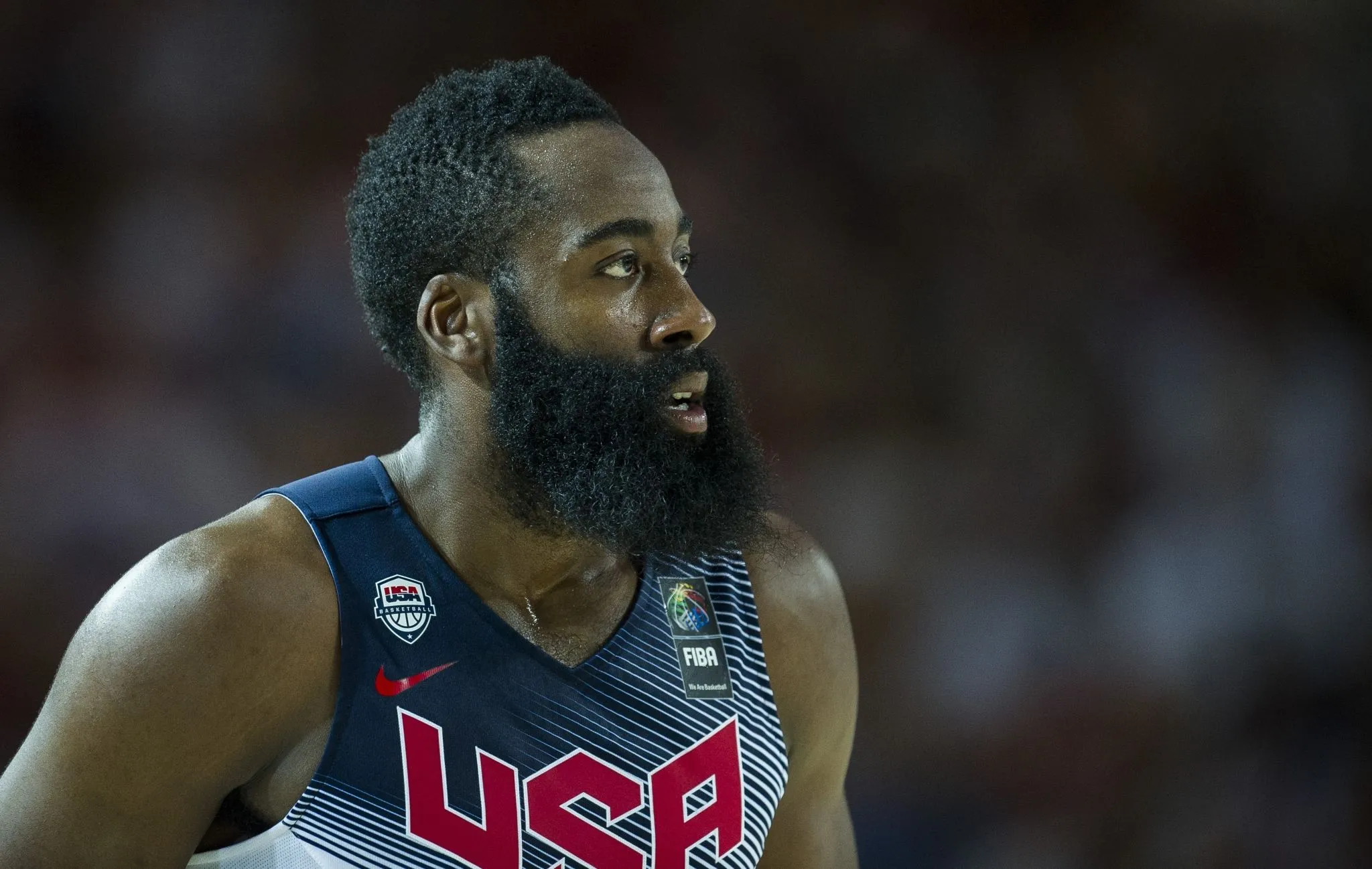 James Harden Wearing A Usa Basketball Jersey HD Wallpaper