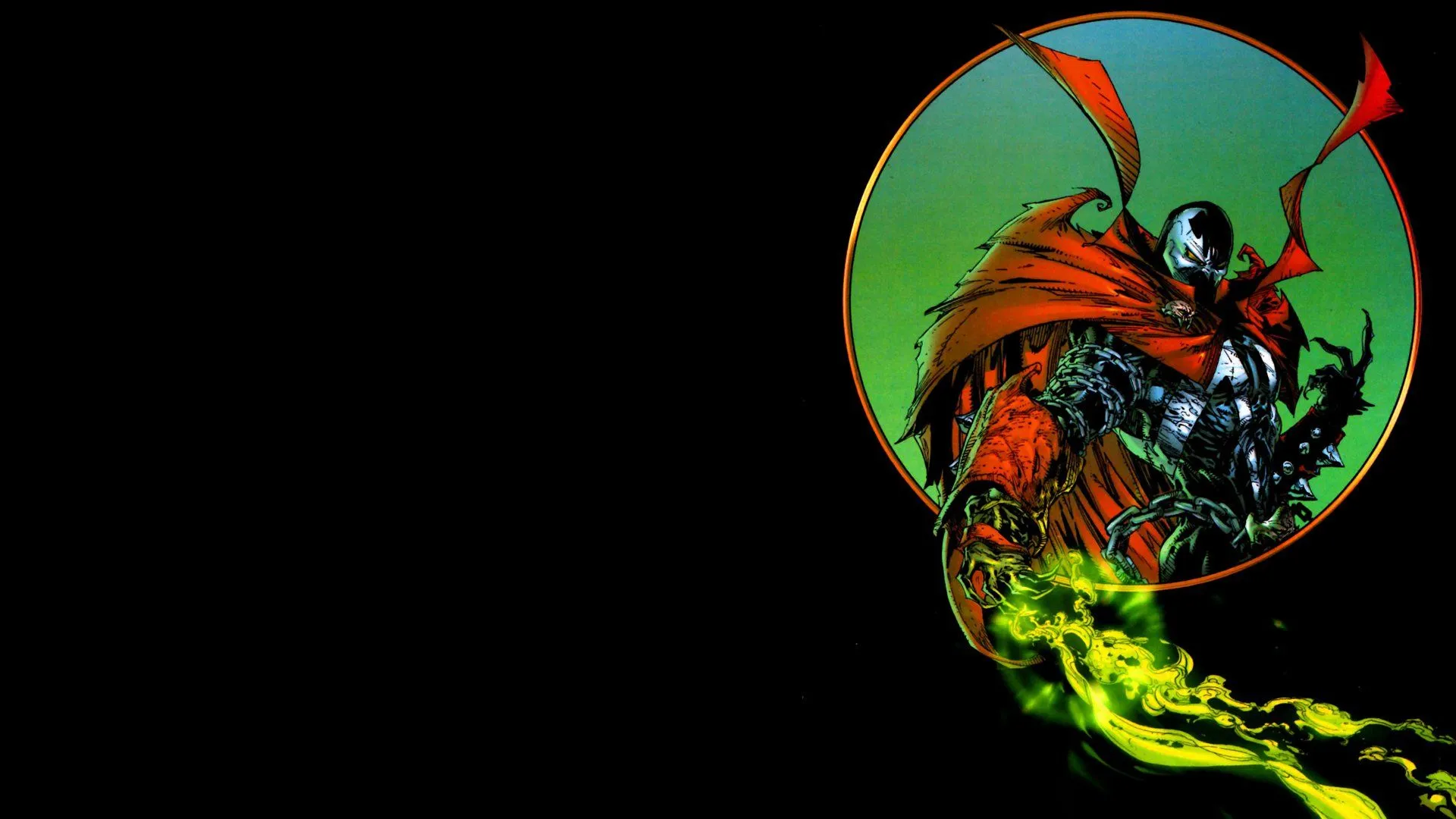 HD Comic Spawn Wallpaper: Iconic Marvel Dark Hero in Actionx1080