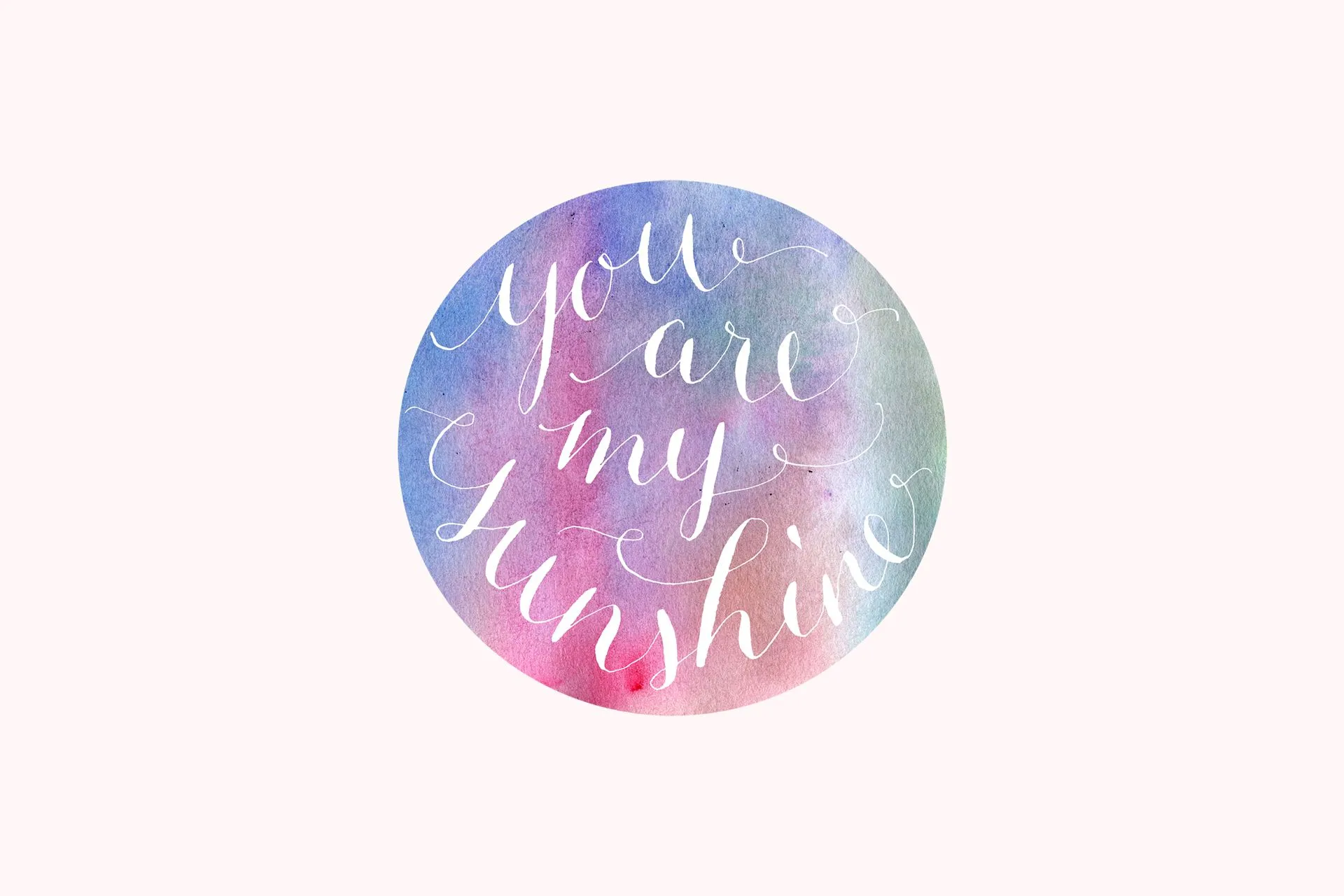 Watercolor + Calligraphy Desktop Wallpaper