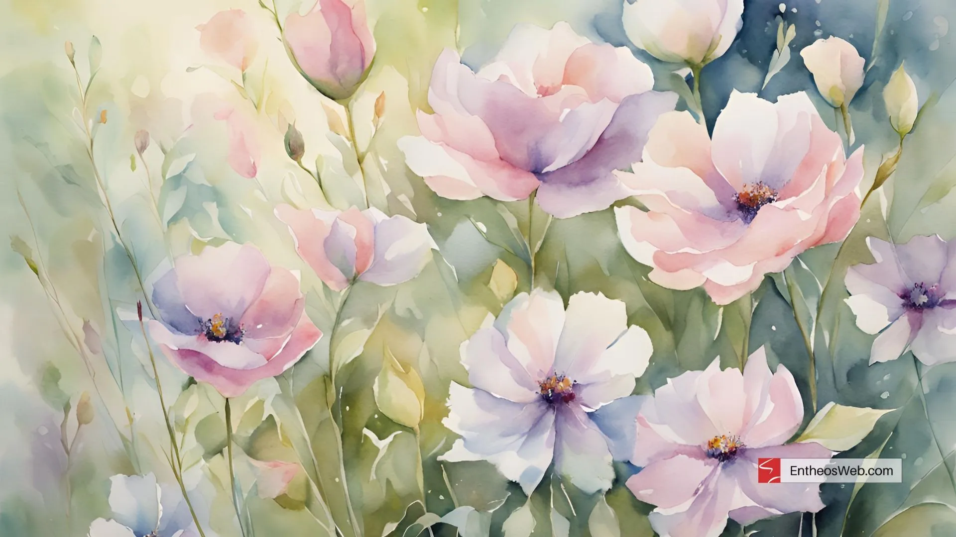 Watercolor Flower Desktop Background