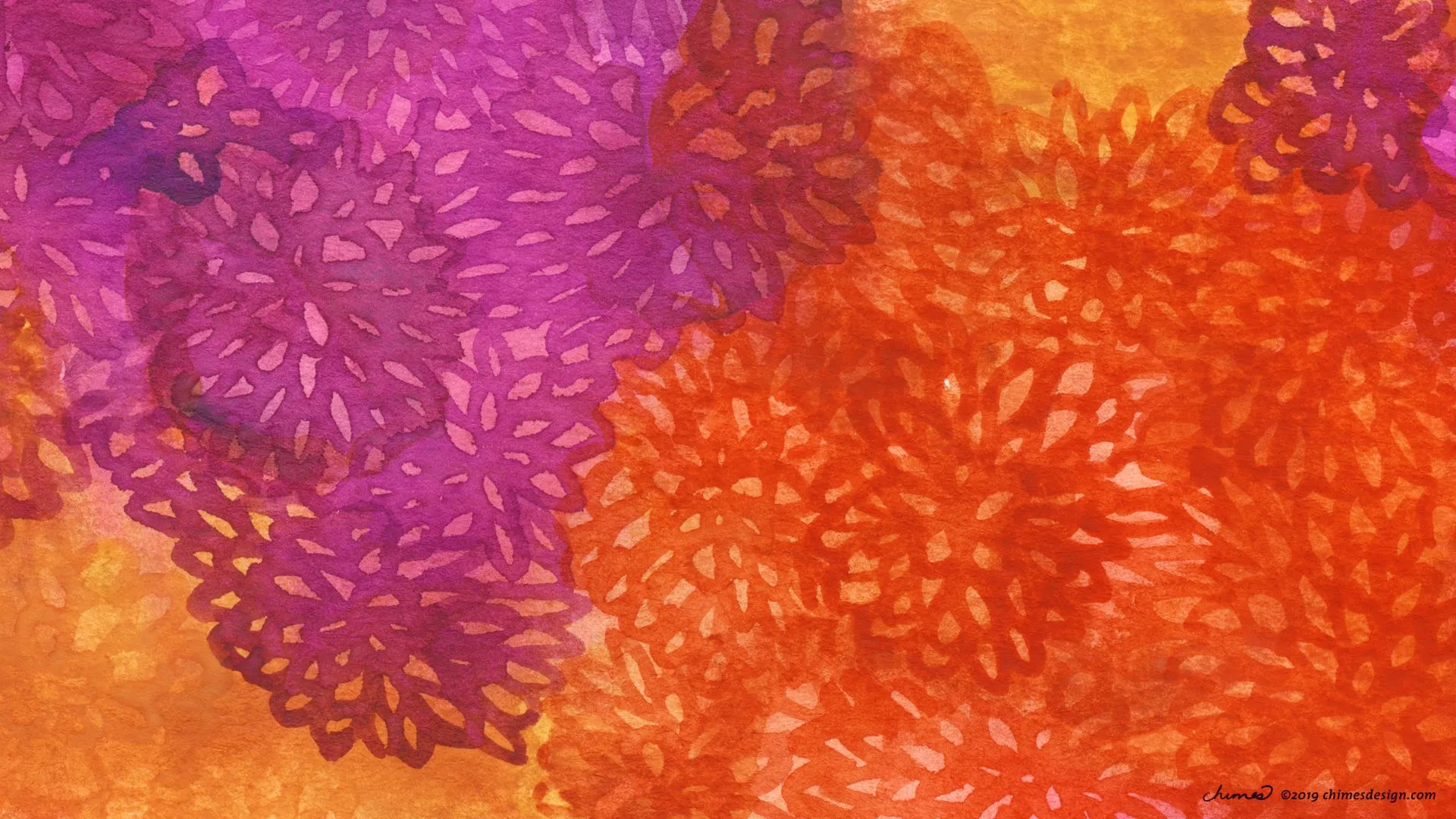Freebie: Watercolor Floral October Desktop Wallpaper