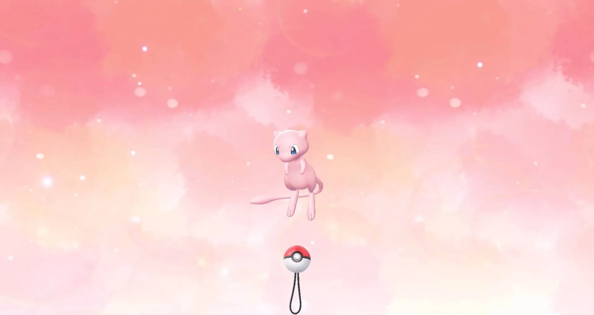 Download A view of Mew's calm and peaceful pastel sky Wallpaper