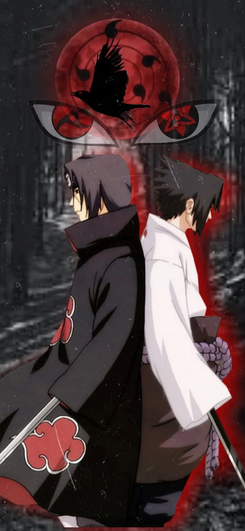 SASUKE AND ITACHI, itachi, sasuke, uchihas, HD phone wallpaper