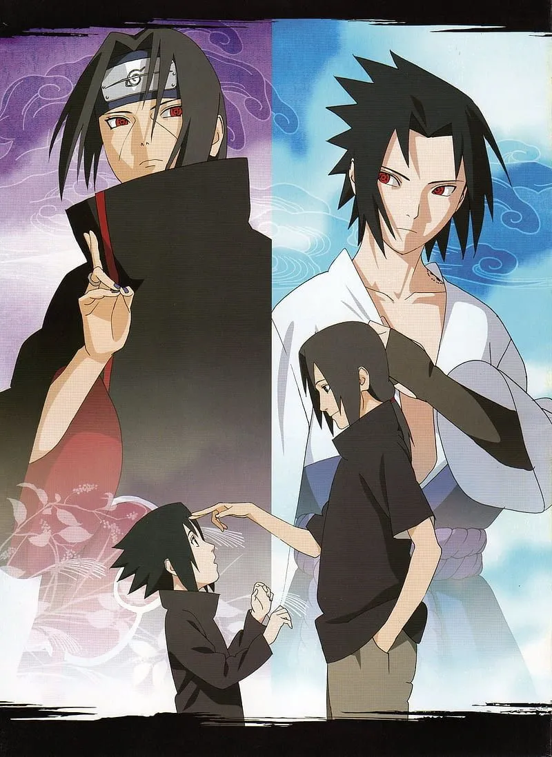 Sasuke and Itachi, brothers, itachi, naruto shippuden, sasuke, HD phone wallpaper