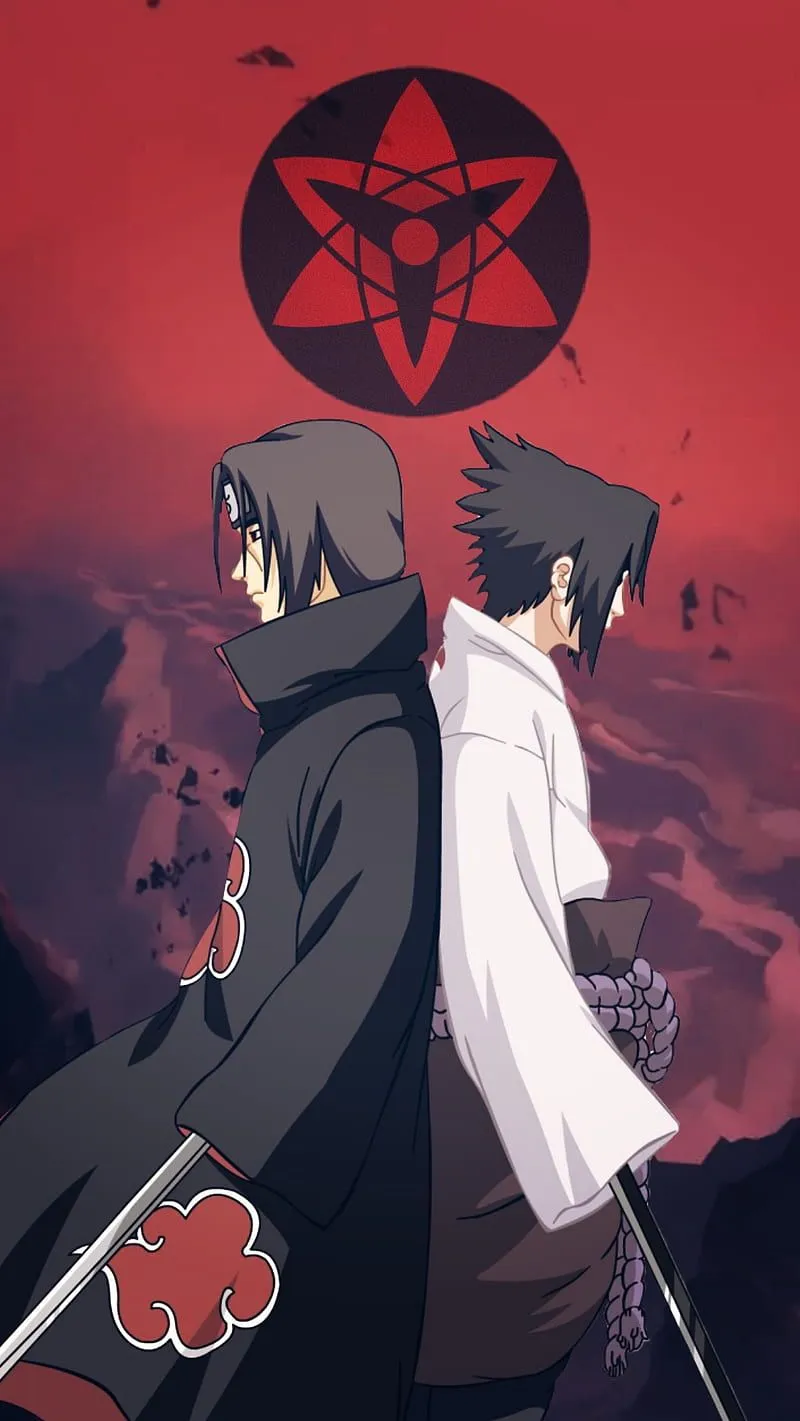Naruto, anime, itachi, sasuke, HD phone wallpaper