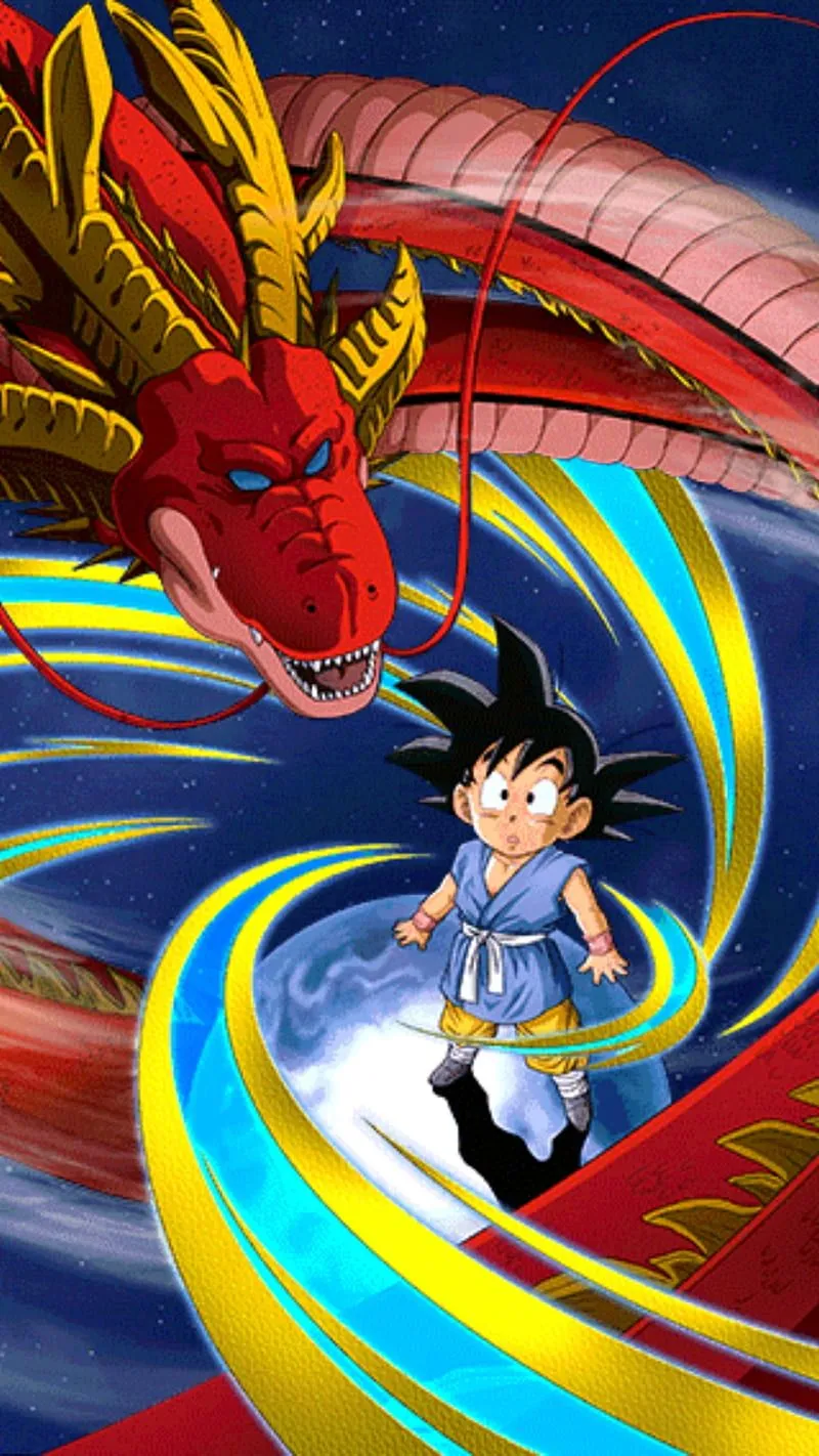 Dragon Ball GT, dragon ball, fighting, goku, shenron, HD phone wallpaper